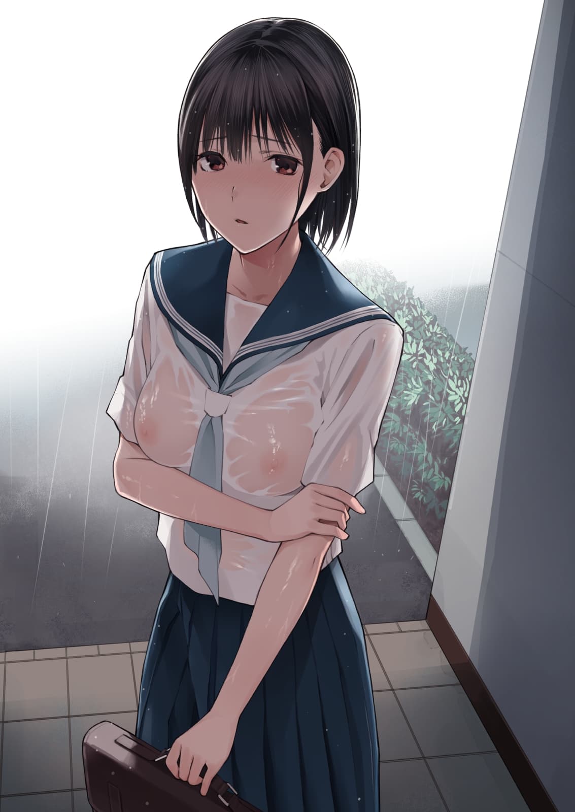 [Team☆Lucky] Ame no Hi wa, Honnori Chikubi [Decensored] [Digital] page 1