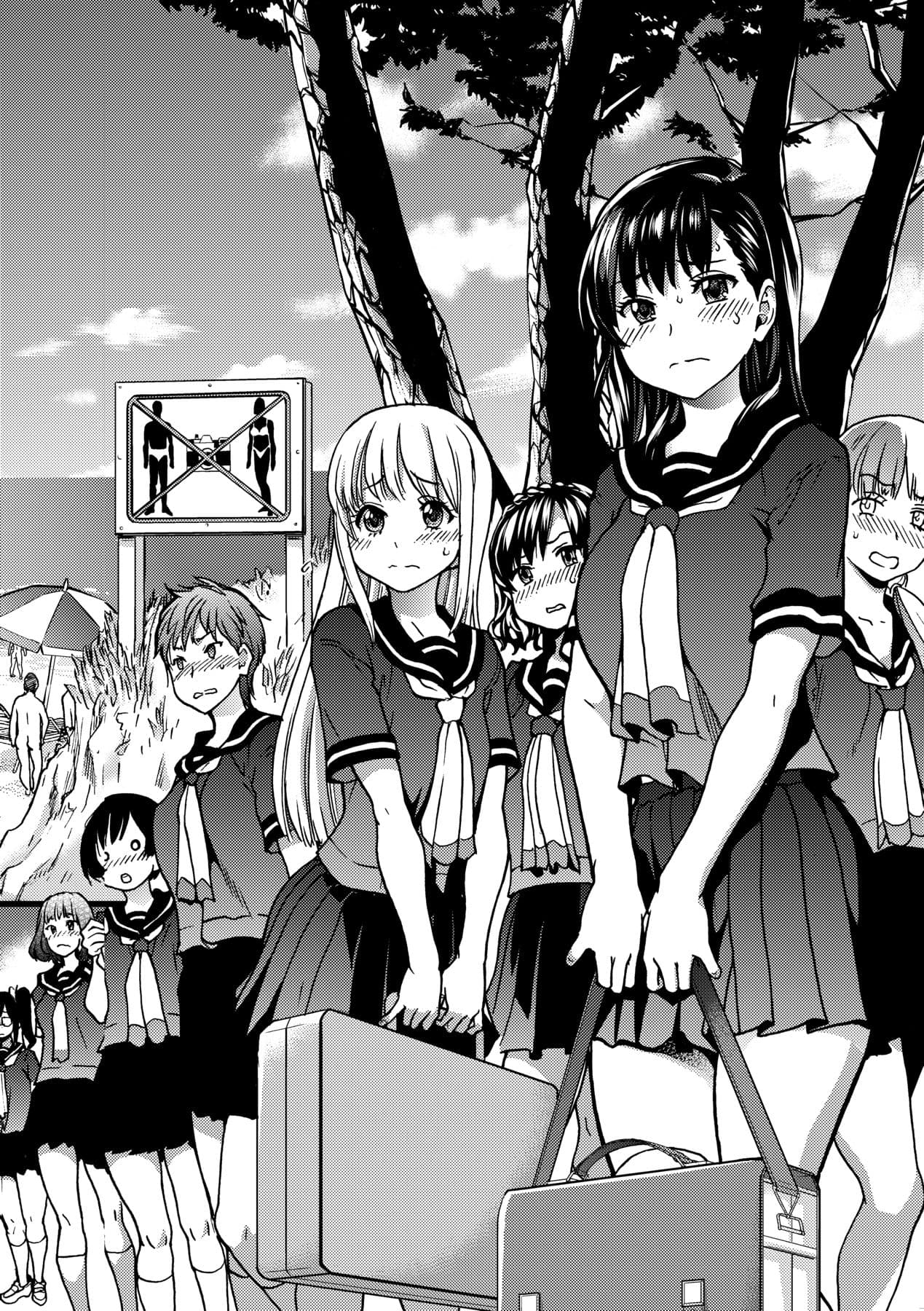 [Shiwasu no Okina] Nudist Beach ni Syuugaku Ryokoude!! [Chinese] [Decensored] [Digital] page 9