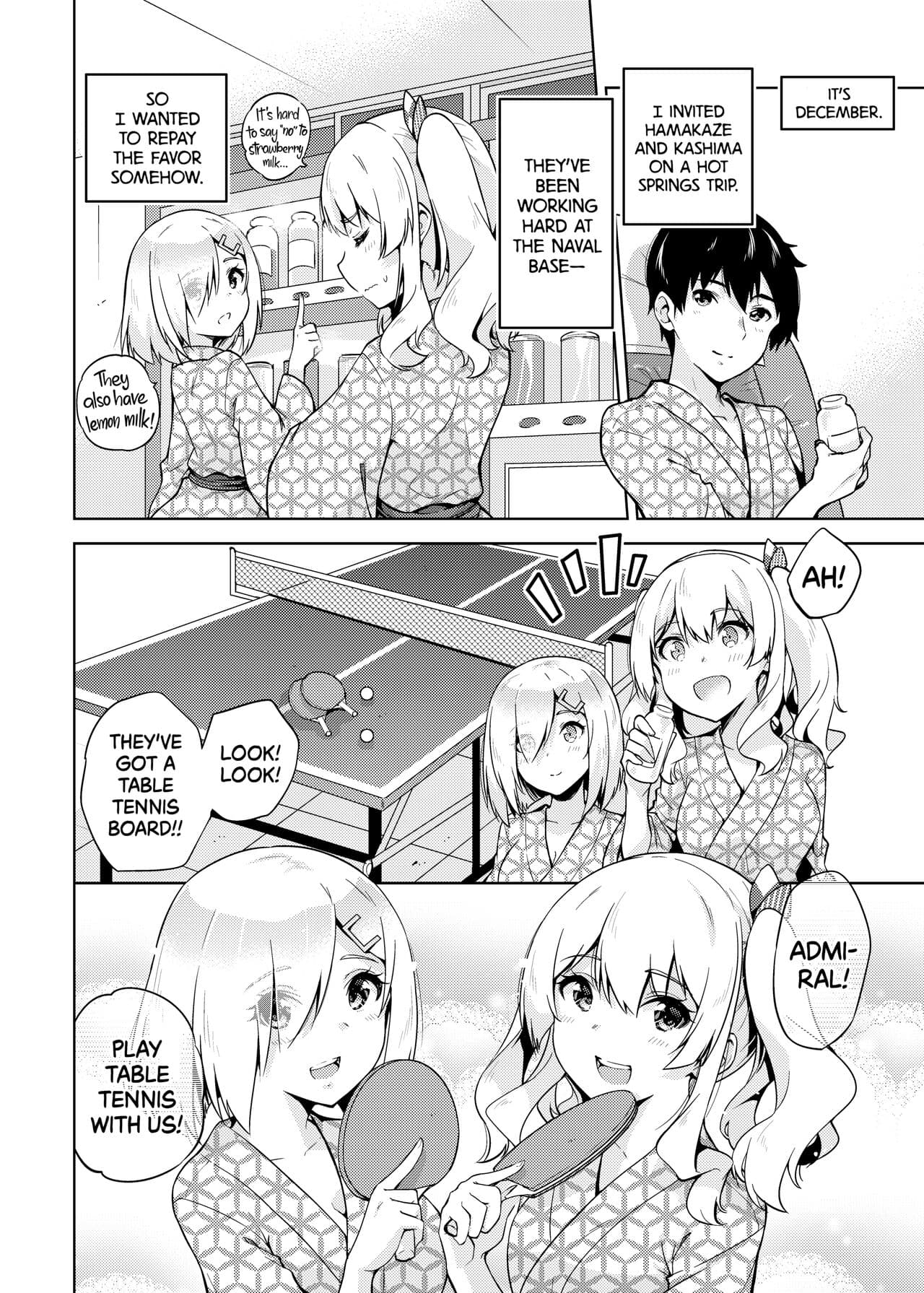 [sarfatation (Sarfata)] Onsen Yukata na Kashima-san to Hamakaze-san to. | Hamakaze and Kashima in Hot Springs and Yukata (Kantai Collection -KanColle-) [English] {2d-market.com} [Decensored] [Digital] page 3