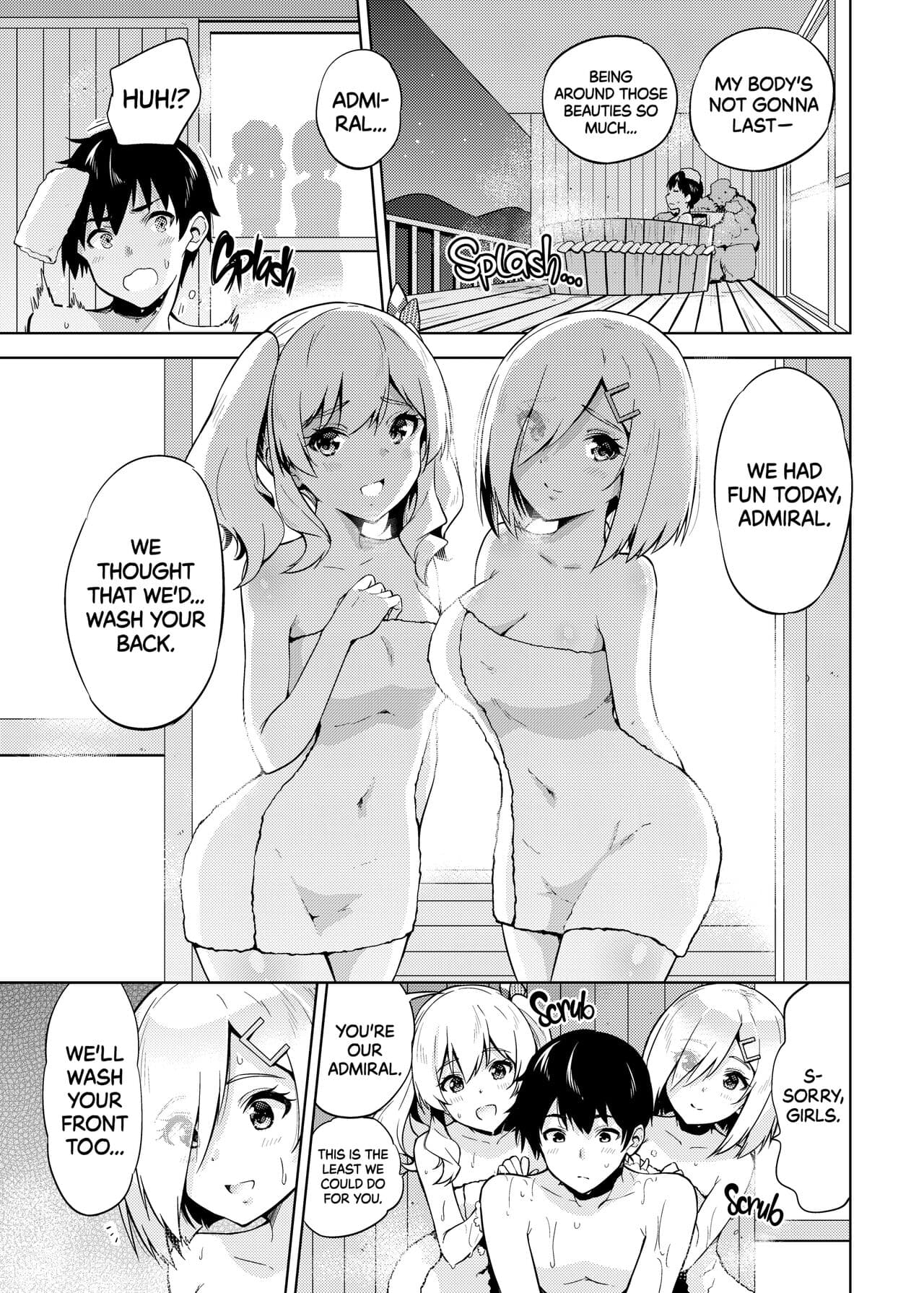 [sarfatation (Sarfata)] Onsen Yukata na Kashima-san to Hamakaze-san to. | Hamakaze and Kashima in Hot Springs and Yukata (Kantai Collection -KanColle-) [English] {2d-market.com} [Decensored] [Digital] page 6