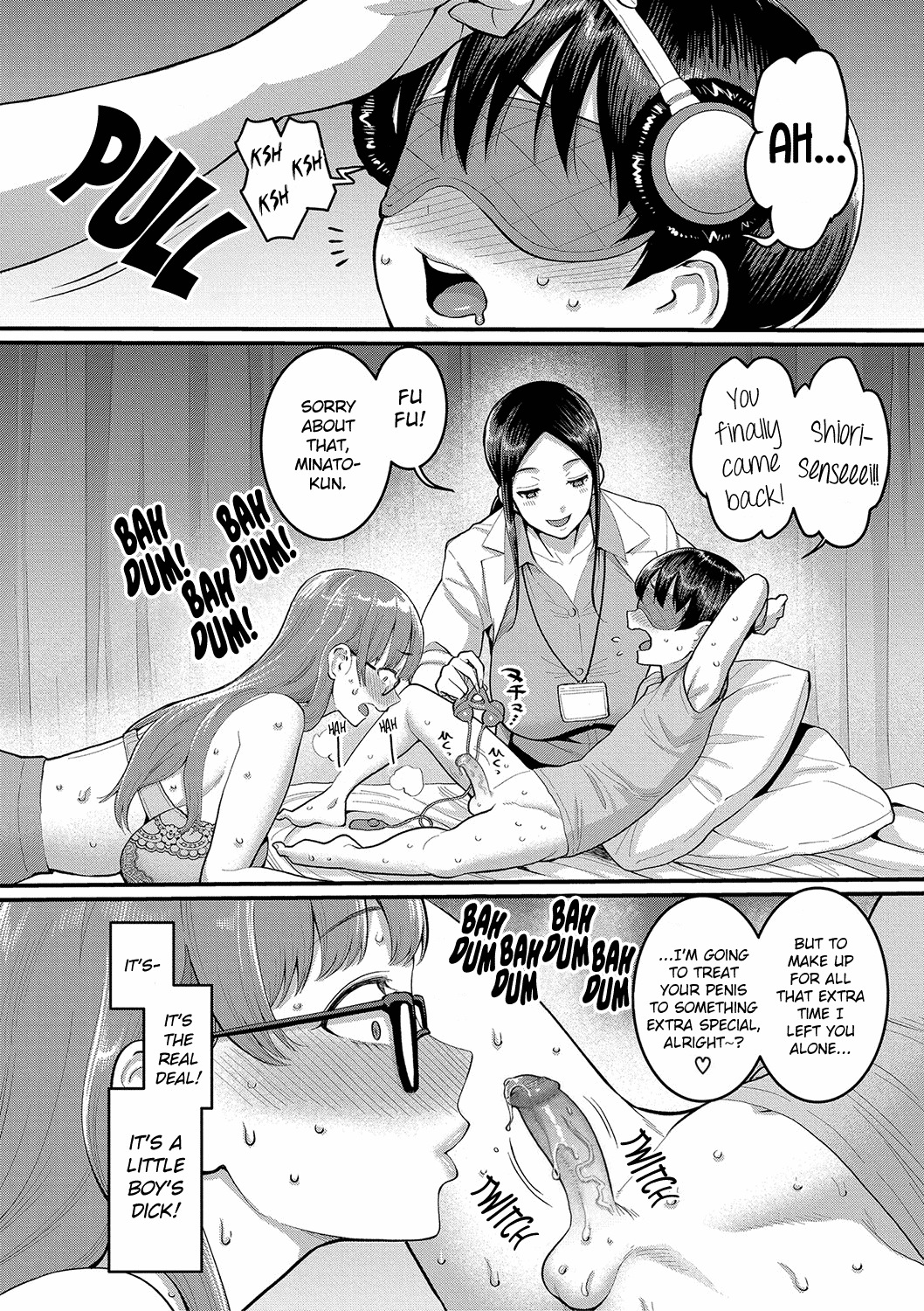 [Agata] Shiori Sensei wa Ochinchin no Sodateya-san | Shiori-Sensei, The Nurturing Nurse Collection [English] [Decensored] [Digital] page 56