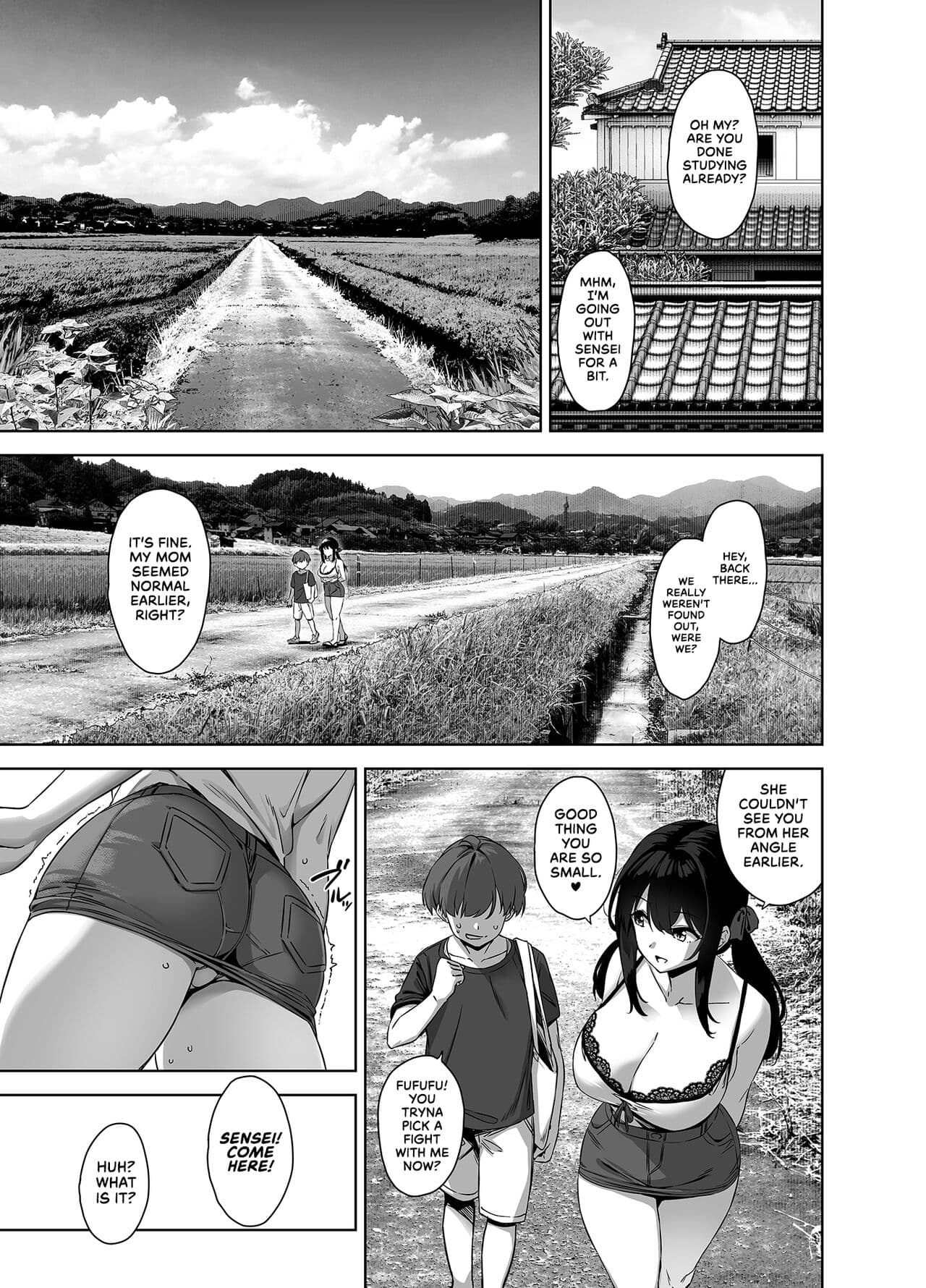 [Σ-Arts (Mikemono Yuu)] Natsu to Inaka to Yuuwaku shite kuru Dekkai Oshiego | Summertime in the Countryside With The Huge Student Seducing Me [English] {RedLantern} [Decensored] [Digital] page 34