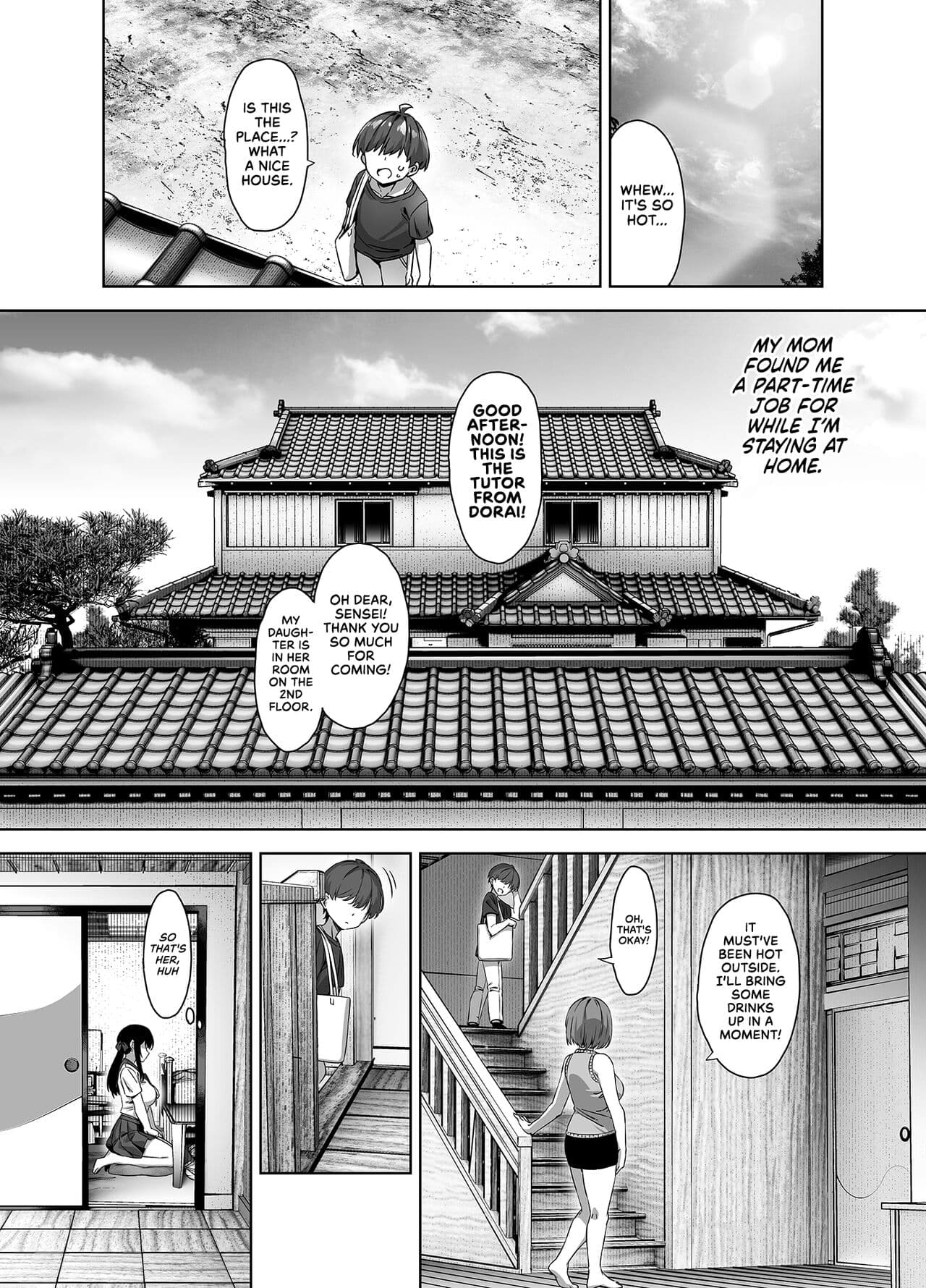 [Σ-Arts (Mikemono Yuu)] Natsu to Inaka to Yuuwaku shite kuru Dekkai Oshiego | Summertime in the Countryside With The Huge Student Seducing Me [English] {RedLantern} [Decensored] [Digital] page 6