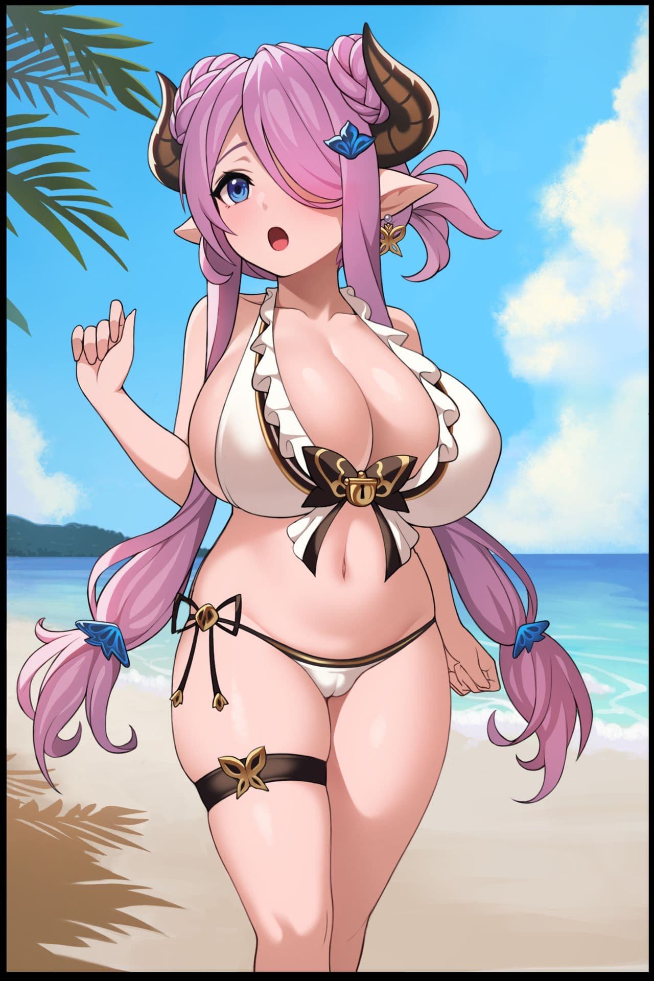 [GrimGrim] Danua and Narmaya (Grandblue Fantasy)[萌纹个人汉化][Chinese][Decensored] page 1