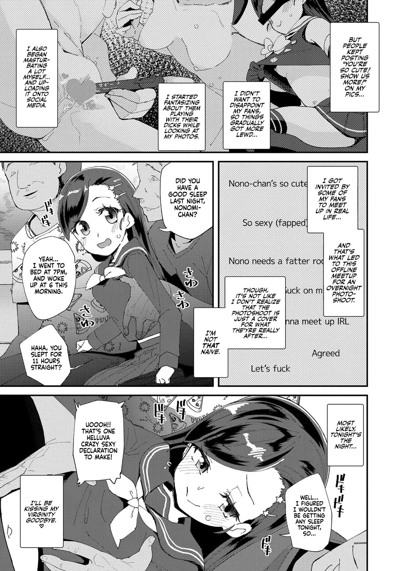 [Maeshima Ryou] Uraaka Yatteru Nonomi-chan -Koshitsu Onsen Dosukebe Gasshuku- | Nonomi-chan's Secret Account -Naughty Trip to a Private Onsen- (Kimi wa Oji-san to Sex suru Tame ni Umarete kitan da yo) [English] [Xzosk] [Decensored] [Digital] page 3
