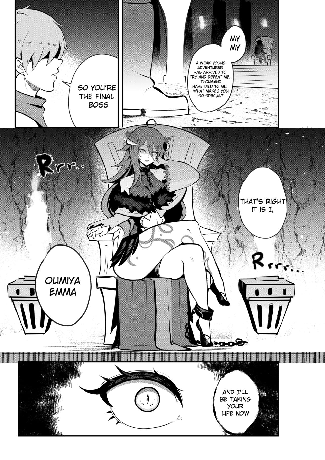 [Onigashima (Onigensou)] The Final Dungeon Boss Can't Be This Easy To Defeat?! (Oumiya Emma) [English] [Decensored] [High Res] page 3