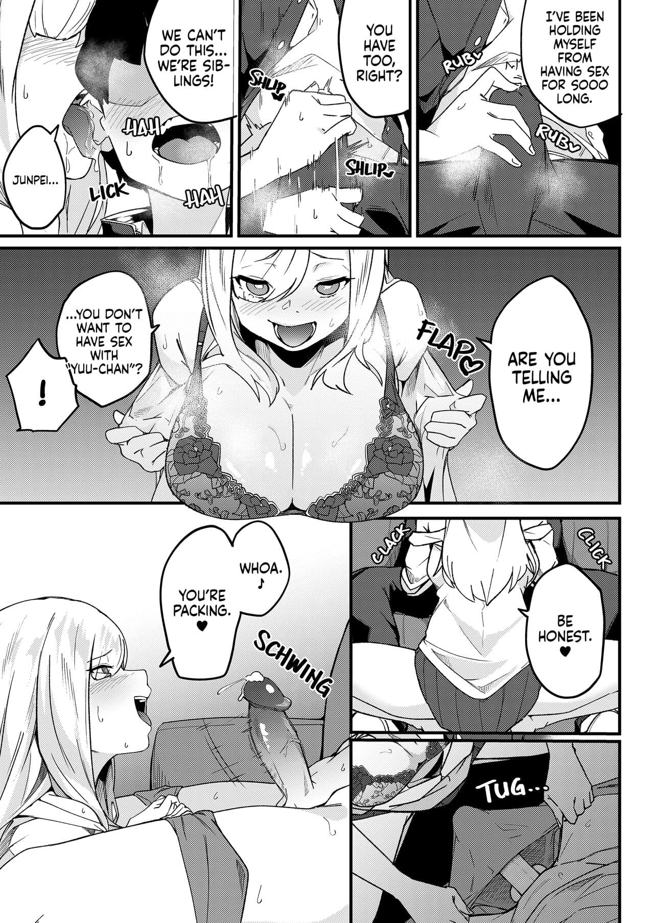 [Kakurenbo (Re:ankh)] Kyoudai Matching ~Oya ni Naisho de Gachihame Koubi Seikatsu~ | Matchmade Siblings ~Srsly, Clandestine Carnal Copulating~ [English] [Digital] [Decensored] page 14