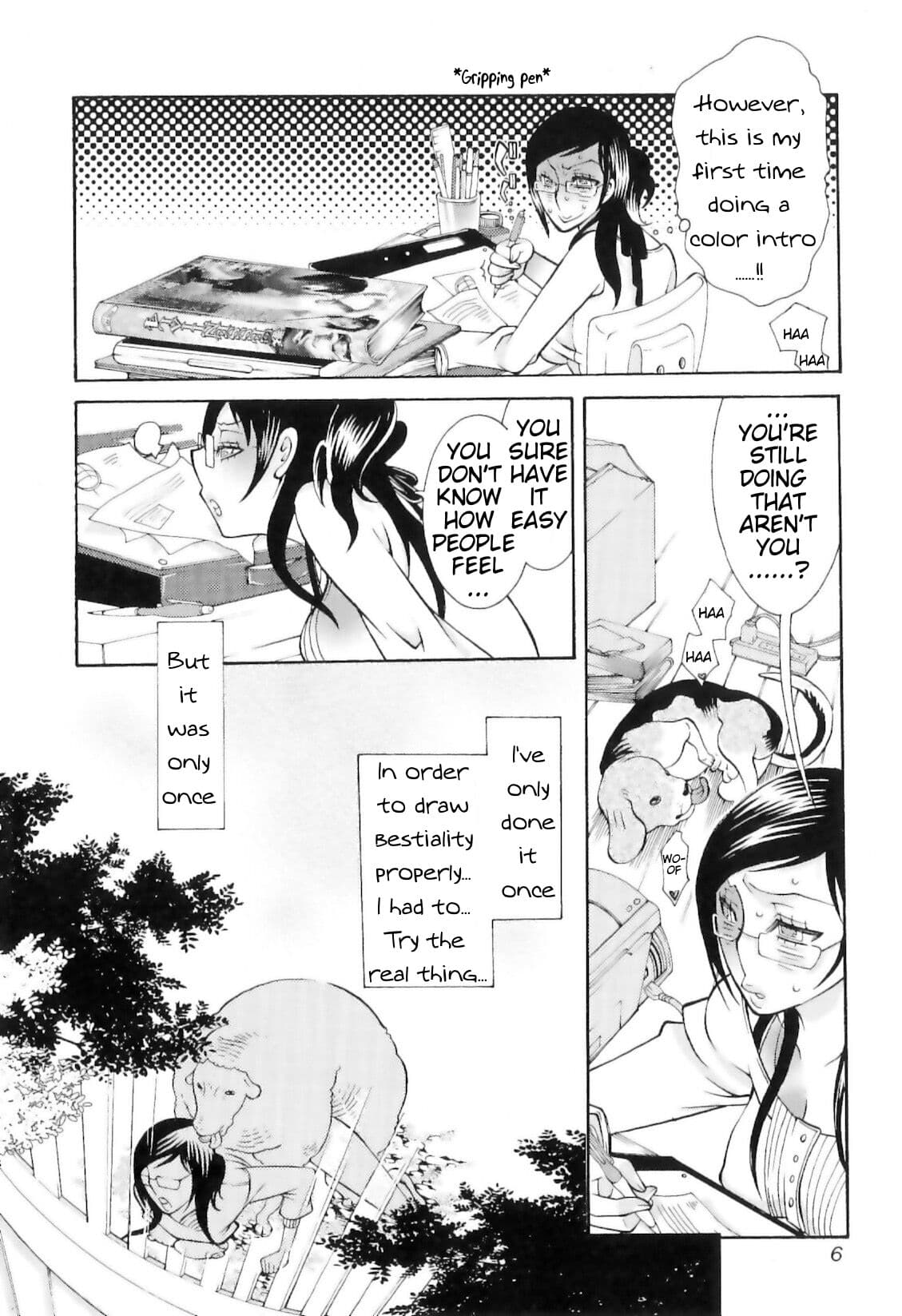 [Hattori Mitsuka] Dogsitting|Azukari Inu (Jitsuroku Joryuu Juukan Ero Mangaka) [English] [Mynock] page 6