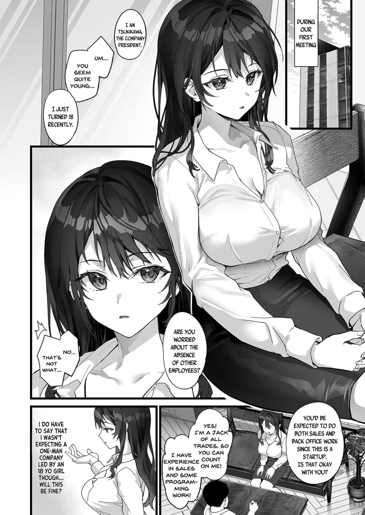 [sagejoh (sage joh)] JK Chuutai Tsuyogari Shachou ga Buka no Fusei ni Make Midara ni Koshi o Furi Netoru made [English] [Digital] page 4