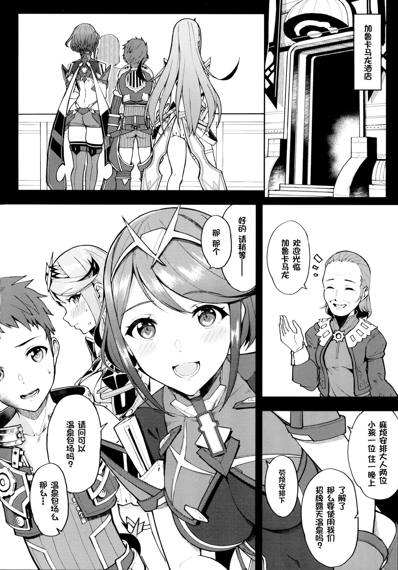 (C101) [Yuuki Nyuugyou (Yuuki Shin)] Yozora ni Kagayaku Tomoshibi - LIGHTS SHINING IN THE NIGHT SKY. (Xenoblade Chronicles 2) [Chinese] [禁漫汉化组, Annoy个人嵌字] [Decensored]] page 2