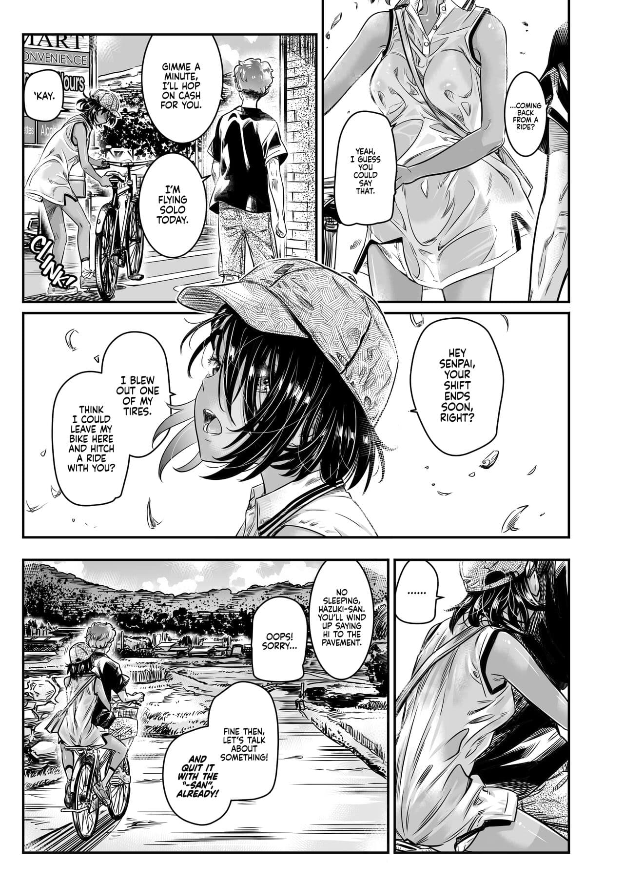 Burning Shimai (MARUTA)] Hiyake no Bitch Shoujo wa, Doutei no Senpai o Yagai Sex ni Sasou | The Tanlined Town Bike Has Set Her Perverted Exhibitionist Sights on Her Virgin Senpai [English] [2d-market.com] [Decensored] [Digital] page 6