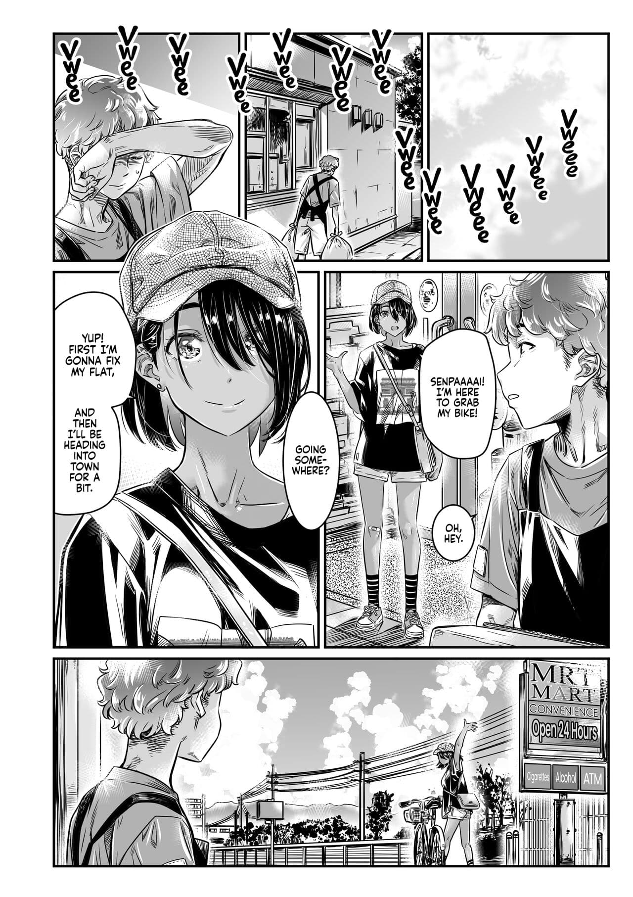 Burning Shimai (MARUTA)] Hiyake no Bitch Shoujo wa, Doutei no Senpai o Yagai Sex ni Sasou | The Tanlined Town Bike Has Set Her Perverted Exhibitionist Sights on Her Virgin Senpai [English] [2d-market.com] [Decensored] [Digital] page 7