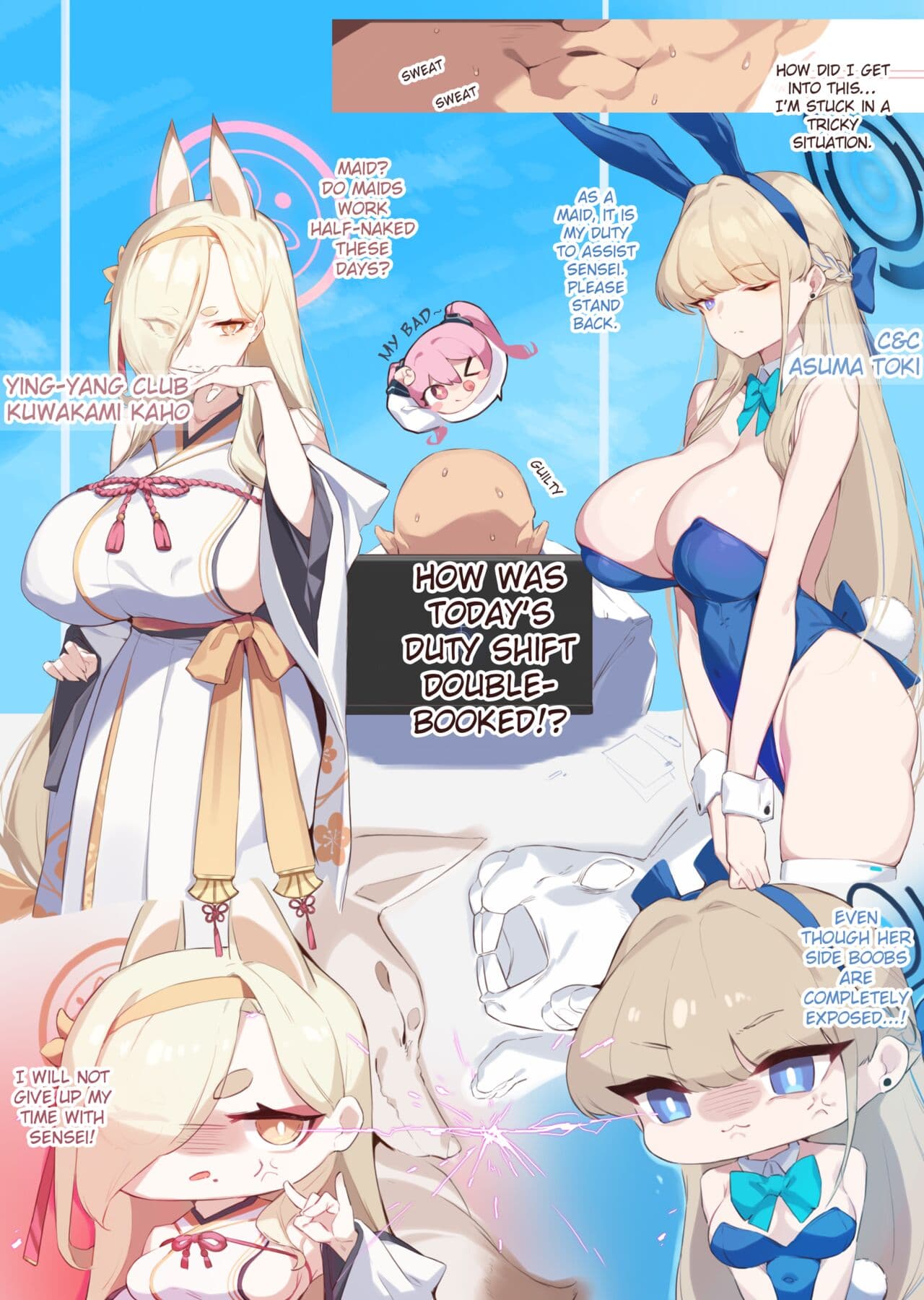 [Yanje] Usagi to Kitsune no Aida de | Between Rabbit and Fox (Blue Archive) [English] [Decensored] page 2