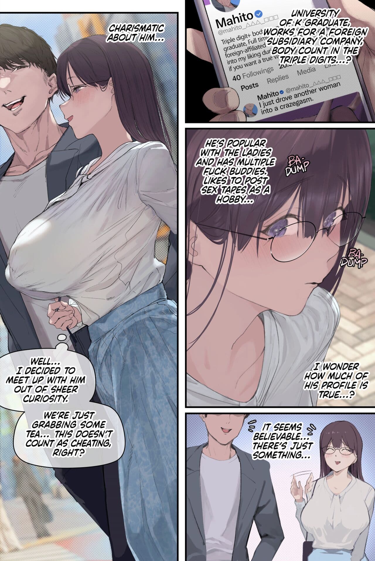 [Yomoda Yomo] Intelli Hitozuma Amamiya Touko Sensei no Hatsujou | Touko Amamiya: Wife, Scholar, Professor in HEAT [English] [Artistan] [Decensored] [Digital] page 19