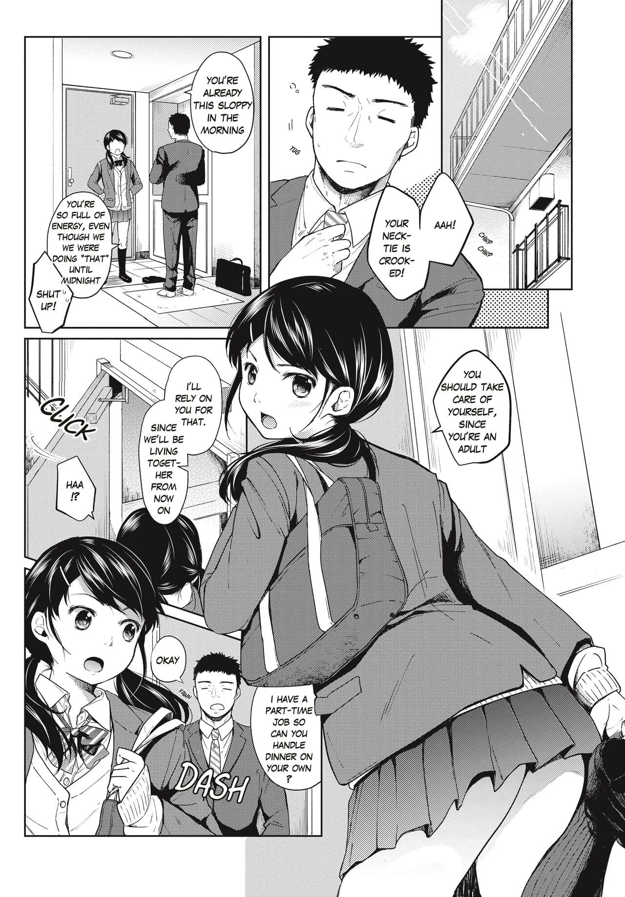 [Fumitsuki Sou] 1 Room Apartment + Highschool Girl Suddenly Living Together? Close Contact!? First Sex!!? Ch.1-2 [English] [Project-H] [Decensored] [Ongoing] page 28