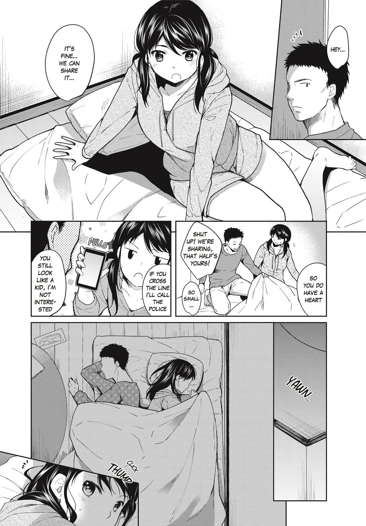 [Fumitsuki Sou] 1 Room Apartment + Highschool Girl Suddenly Living Together? Close Contact!? First Sex!!? Ch.1-2 [English] [Project-H] [Decensored] [Ongoing] page 7