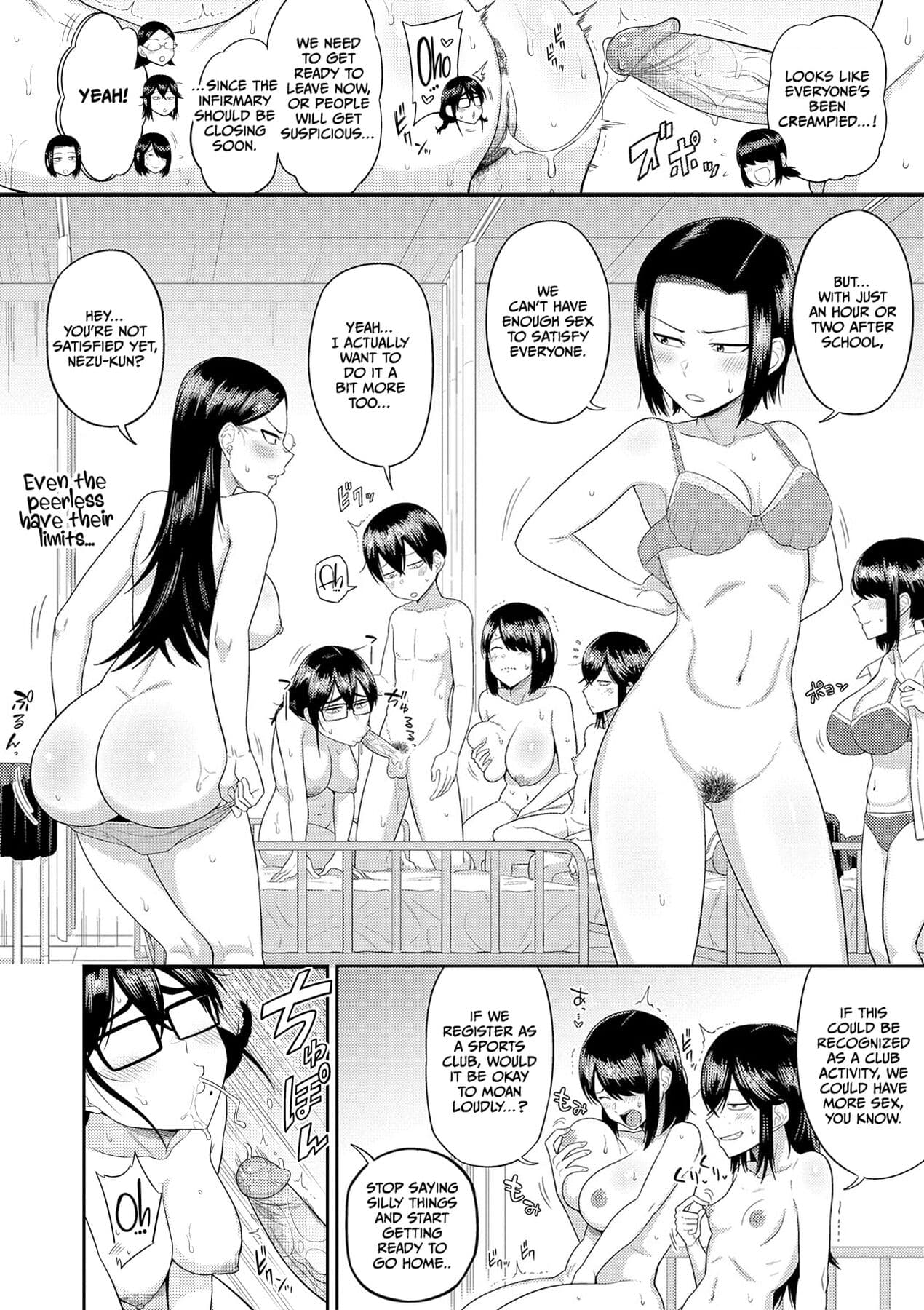 [Makosho] Mujintou de, SEX ni Kyoumi Shinshin na Dosukebe Inkya Joshi-tachi to Harem Life [English] [CulturedCommissions] [Decensored] [Digital] page 111
