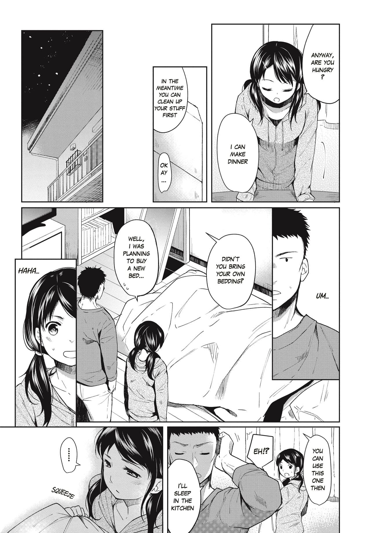 [Fumitsuki Sou] 1 Room Apartment + Highschool Girl Suddenly Living Together? Close Contact!? First Sex!!? Ch.1-4 [English] [Project-H] [Decensored] [Ongoing] page 6