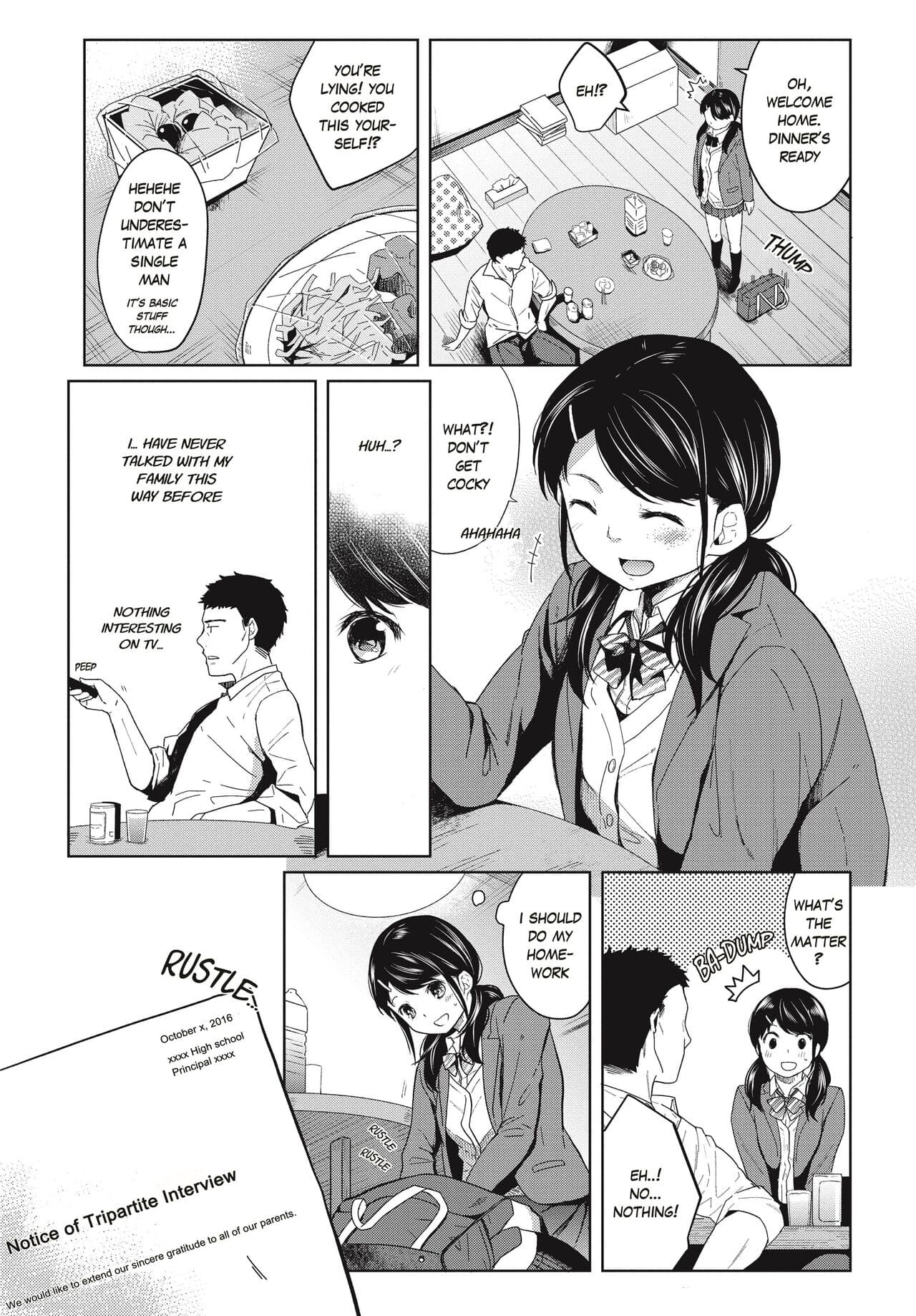 [Fumitsuki Sou] 1 Room Apartment + Highschool Girl Suddenly Living Together? Close Contact!? First Sex!!? Ch.1-6 [English] [Project-H] [Decensored] [Ongoing] page 30