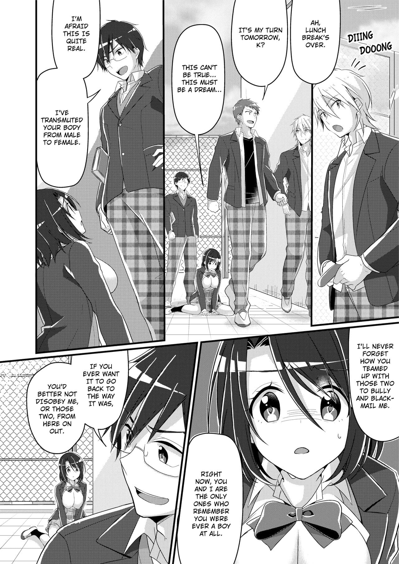 [TSF no F (NOMU)] Disciplining the Ill-Mannered Class President into a Masochistic Slut [English] [Decensored] page 15
