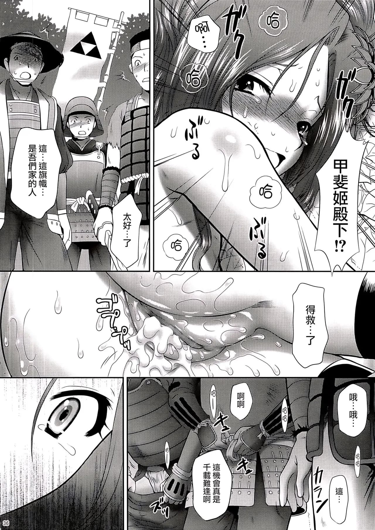(COMIC1☆4) [U.R.C (Momoya Show-Neko)] Kaihime Muzan (Samurai Warriors) [Chinese] [個性陰暗個人漢化] [Decensored] page 35