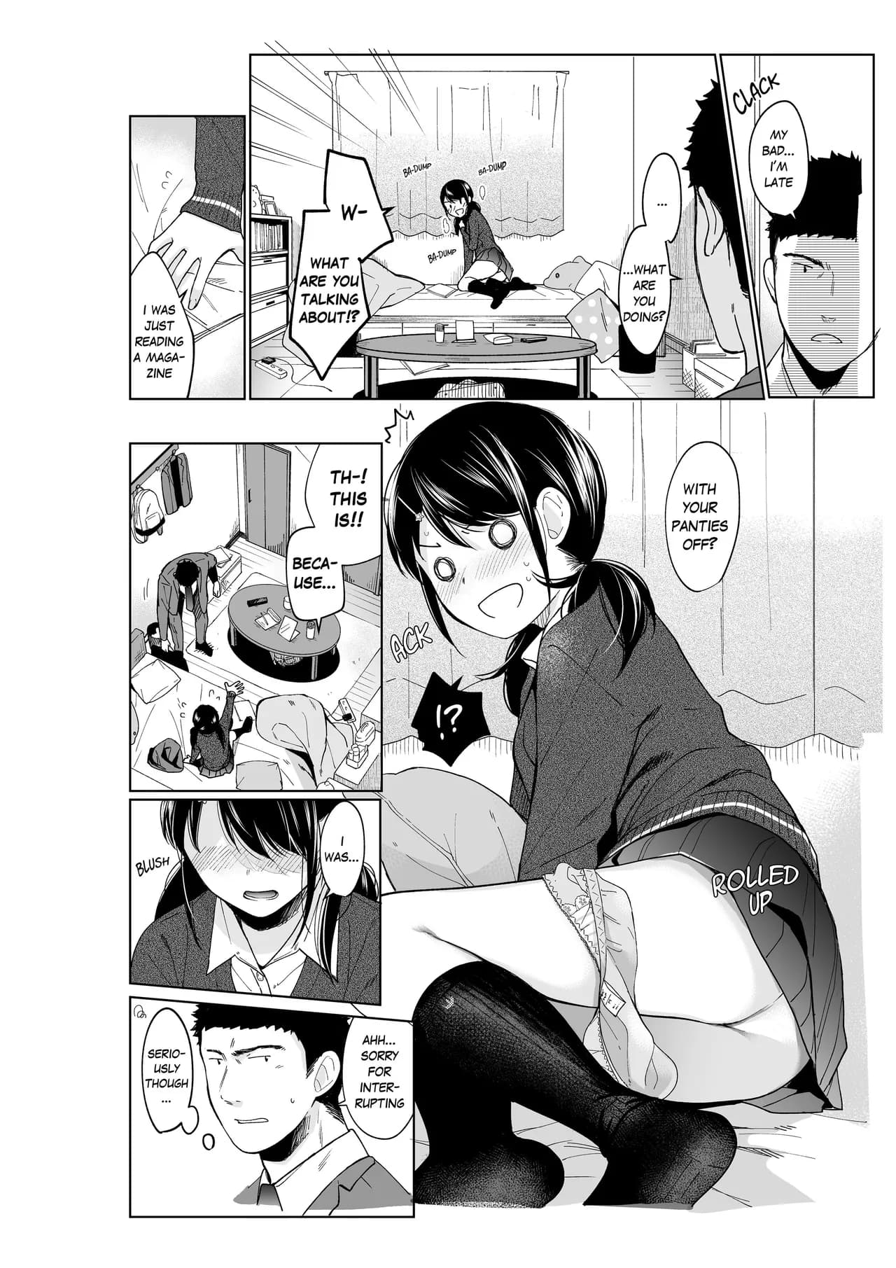 [Fumitsuki Sou] 1 Room Apartment + Highschool Girl Suddenly Living Together? Close Contact!? First Sex!!? Ch.1-11 [English] [Project-H] [Decensored] [Ongoing] page 217