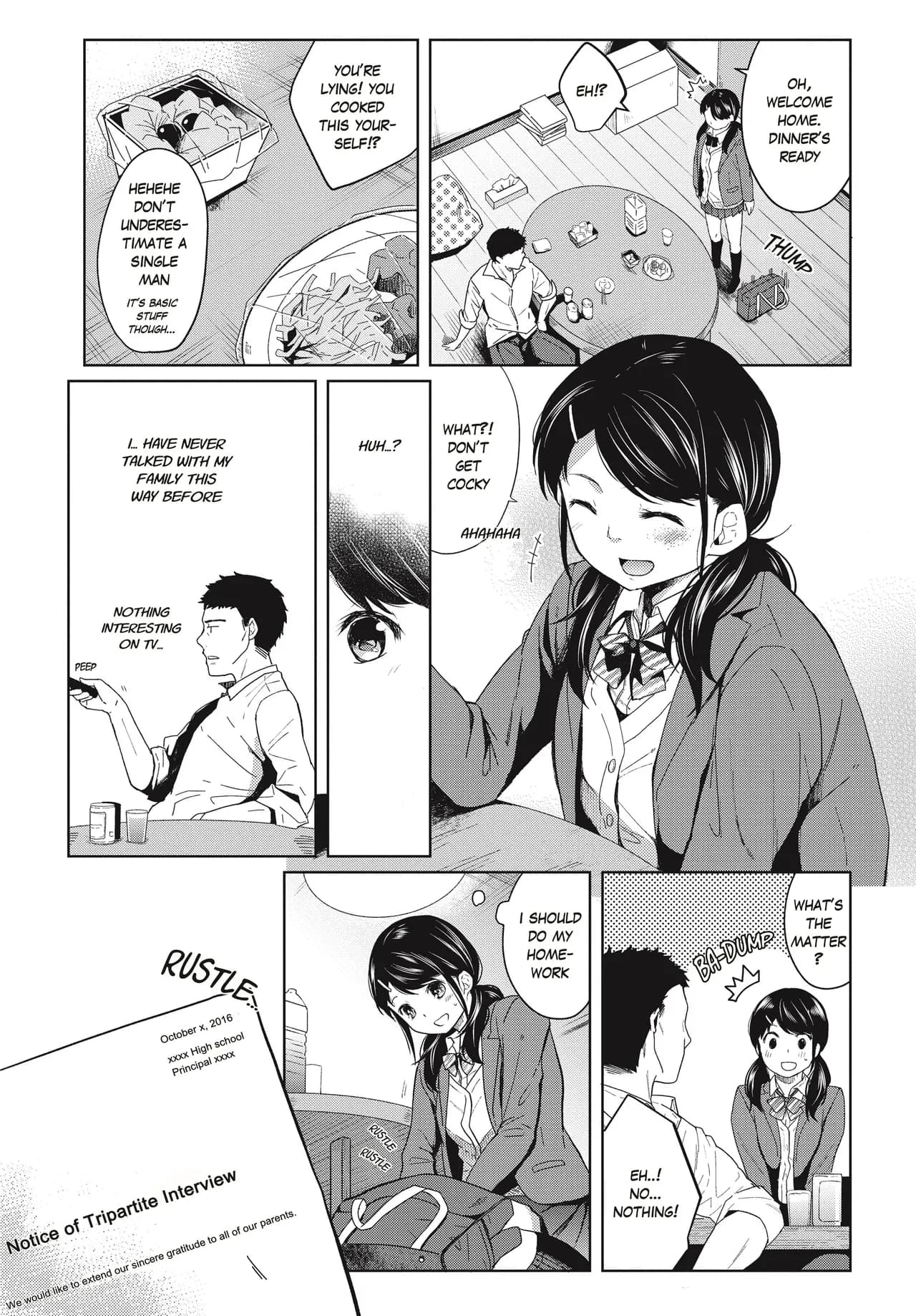 [Fumitsuki Sou] 1 Room Apartment + Highschool Girl Suddenly Living Together? Close Contact!? First Sex!!? Ch.1-11 [English] [Project-H] [Decensored] [Ongoing] page 30