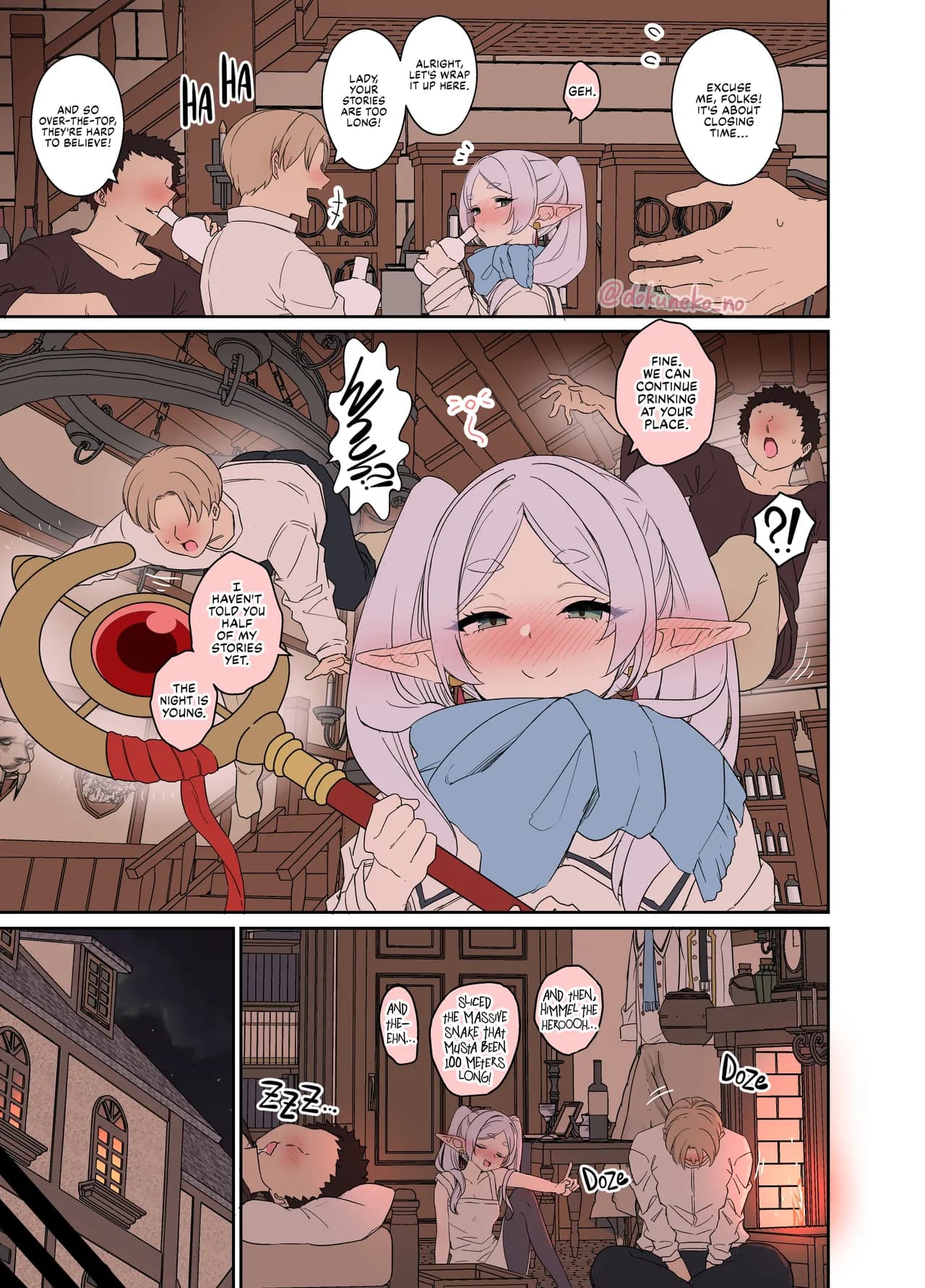[Dokuneko Noil] Frieren ni Warui Koto o Suru Hanashi "Zenpen" | Frieren Has a Very Bad Night "Part 1" (Sousou no Frieren) [English] [Fap It Scans] [Decensored] page 3