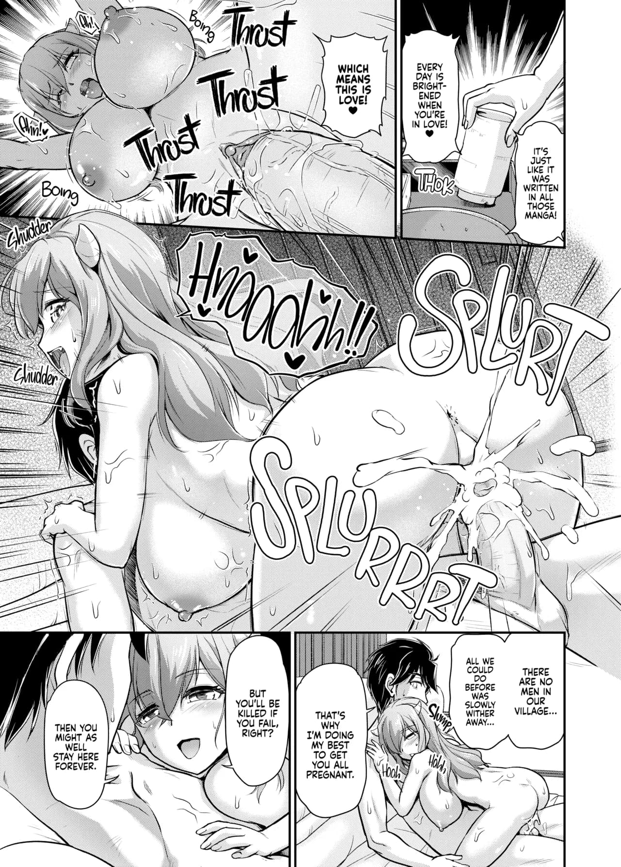 [Urase Shioji] Oni Harame: Impregnate ALL the Oni! [English] {Full Moon} [Decensored] [Digital] page 128