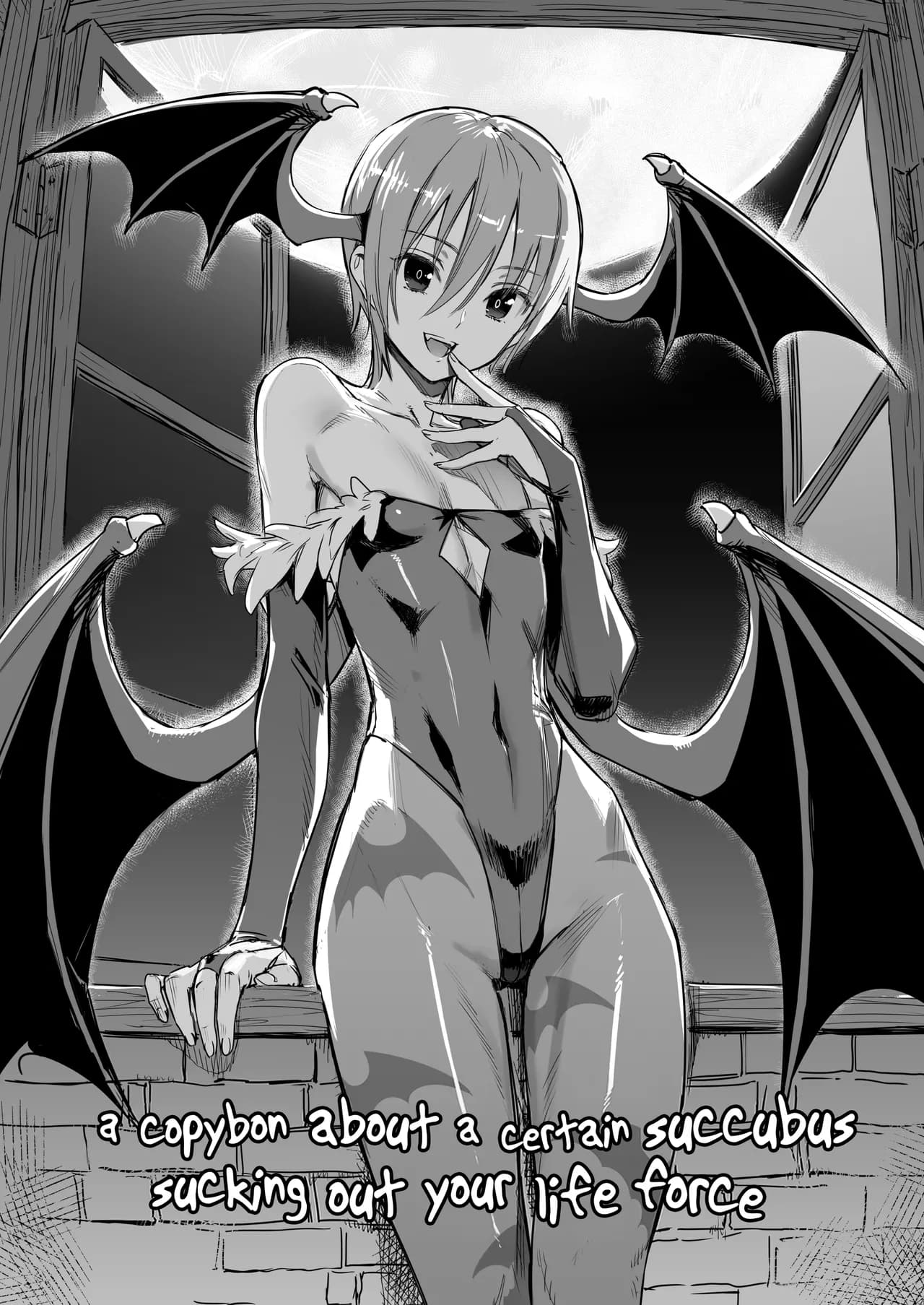 [ajisaidenden (Kawakami Rokkaku)] a copybon about a certain succubus sucking out your life force (Darkstalkers) [English] [Decensored] [Digital] page 2