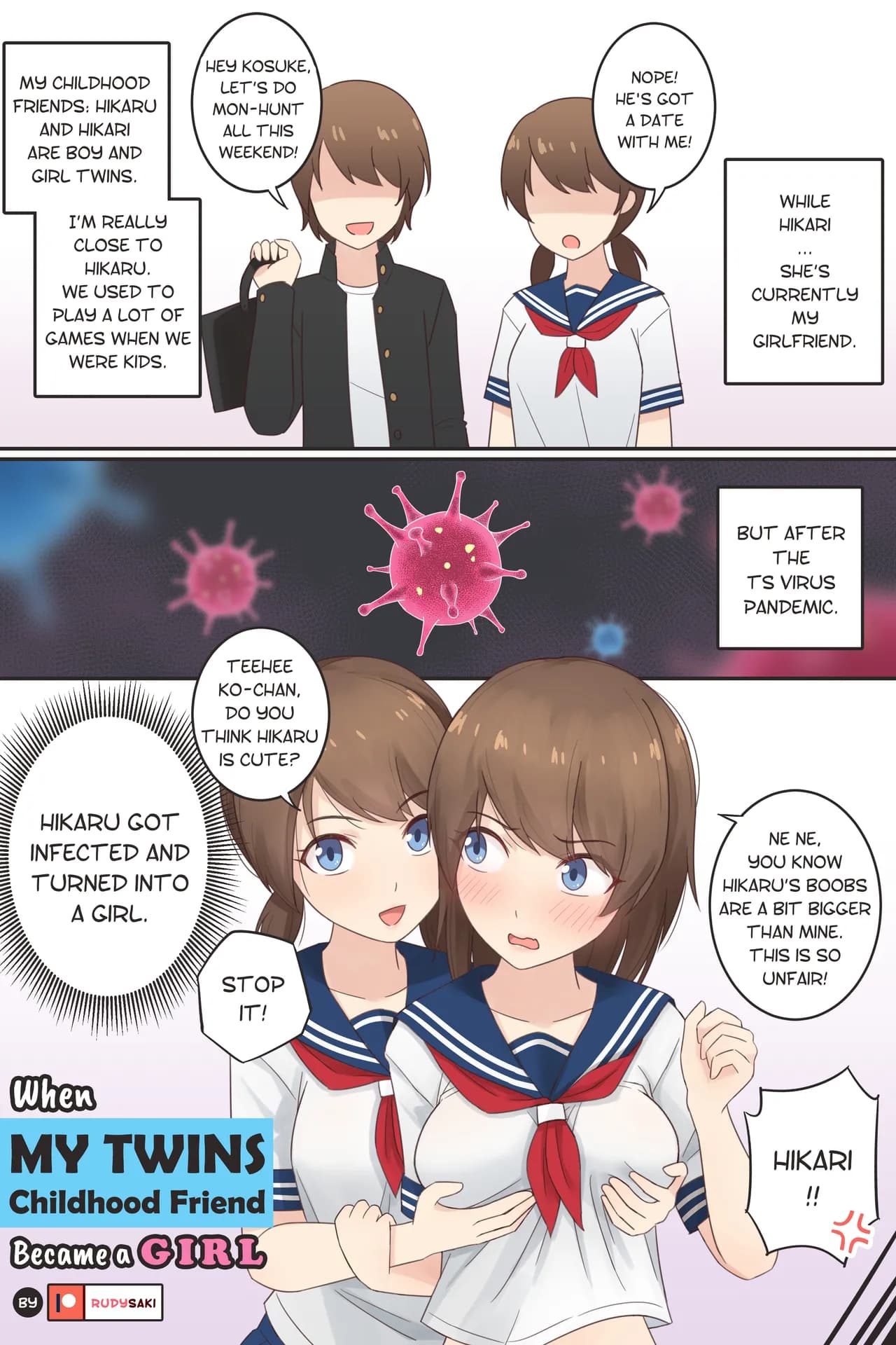 [Rudy Saki] When My Twins Childhood Friend Became a Girl page 1