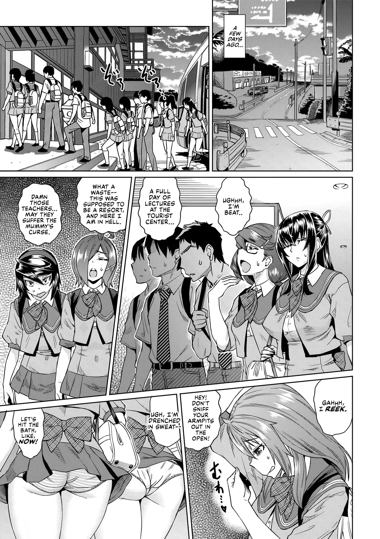 [Abe Morioka] Natsu no Ritou Kenshuu de Class no Joshi-tachi ga SEX Kurui no Mesu Dorei ni Choukyou Sareta Hanashi [English] [Decensored] [Digital] [CulturedCommissions] page 12