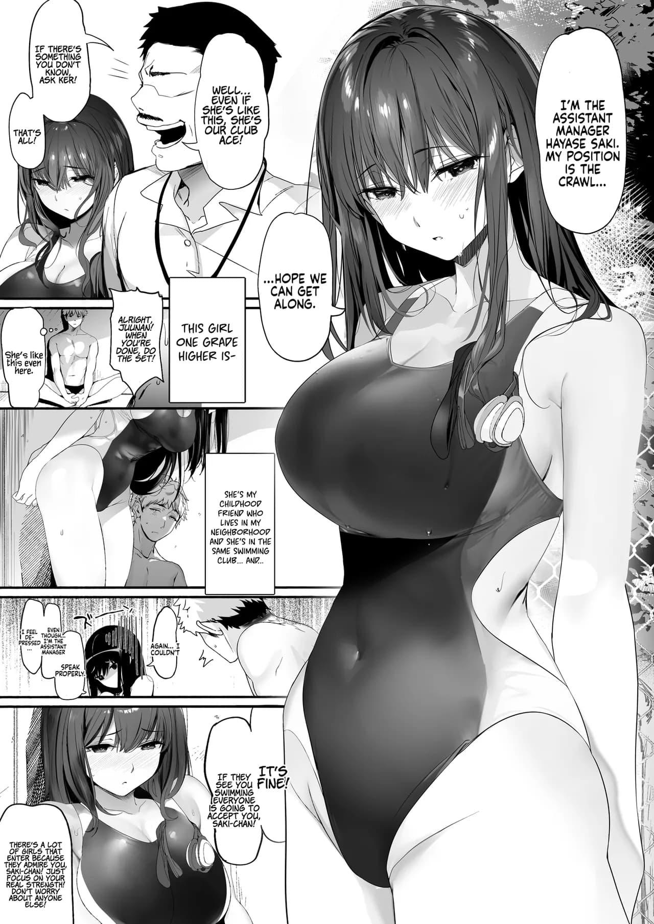 [Kansai Gyogyou Kyoudou Kumiai (Marushin)] Suieibu no Seisokei Osananajimi ga DQN ni Moteasobareru Ichibushijuu | The Whole Story of My Neat Childhood Friend in the Swimming Club Being Toyed With by a Dumbass [English] [Coffedrug] [Decensored] [Satansoft] page 5