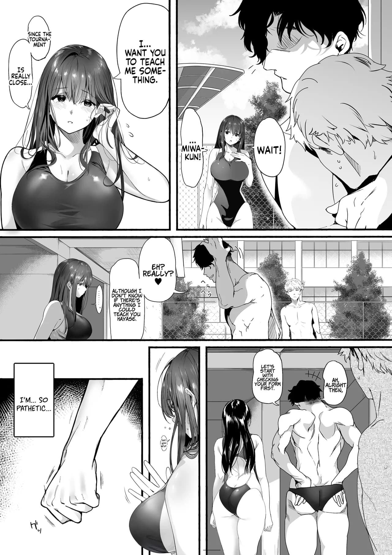 [Kansai Gyogyou Kyoudou Kumiai (Marushin)] Suieibu no Seisokei Osananajimi ga DQN ni Moteasobareru Ichibushijuu | The Whole Story of My Neat Childhood Friend in the Swimming Club Being Toyed With by a Dumbass [English] [Coffedrug] [Decensored] [Satansoft] page 8