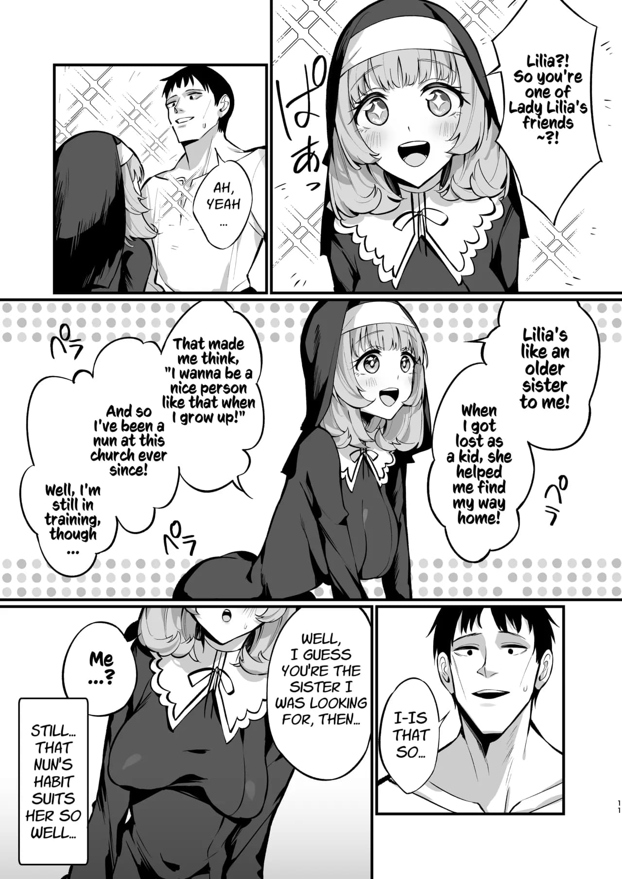 [Unahouse (Unacchi)] Sister Kanzen Haiboku. ~Muchi na Sister ga honnou de Hatsujo Koubi Surumade~｜A Sister's Absolute Defeat Until an Innocent Nun Enters Heat and Indulges in Passionate Mating Sex [English] [Kusanuu] [Decensored] [Digital] page 11