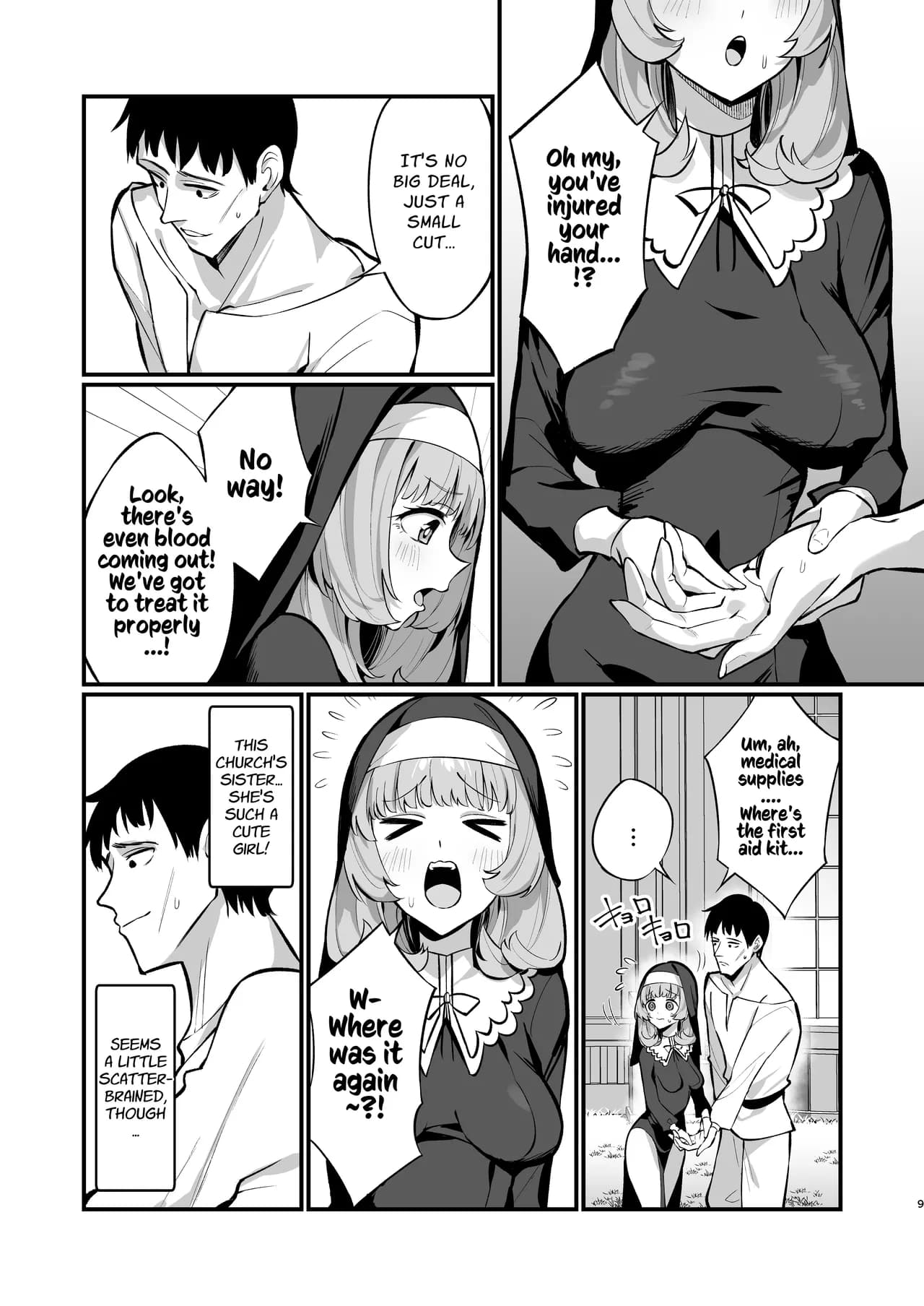 [Unahouse (Unacchi)] Sister Kanzen Haiboku. ~Muchi na Sister ga honnou de Hatsujo Koubi Surumade~｜A Sister's Absolute Defeat Until an Innocent Nun Enters Heat and Indulges in Passionate Mating Sex [English] [Kusanuu] [Decensored] [Digital] page 9