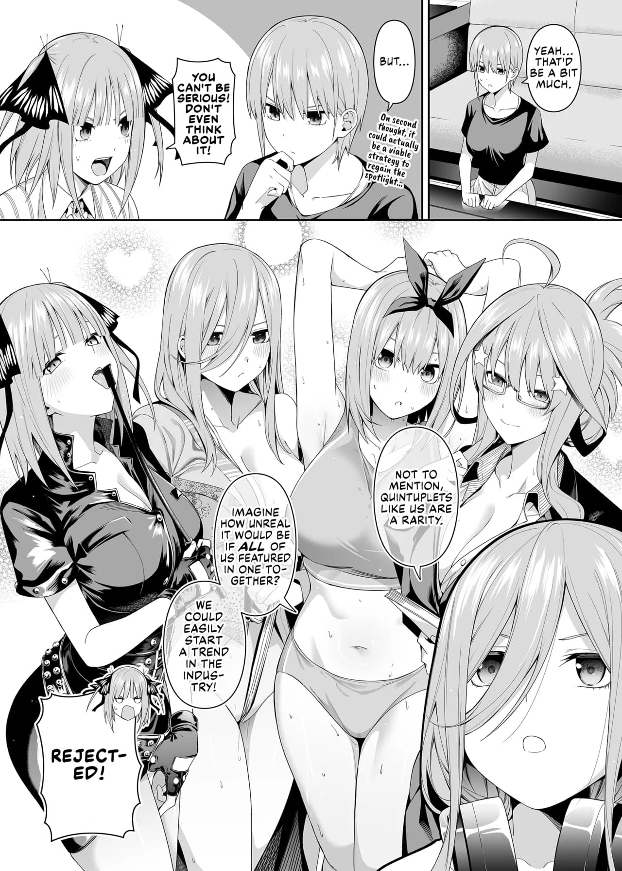 [Bad Mushrooms (Chicke III, 4why)] 1/5 no Renai Kanjou | A Fifth of Romance (Gotoubun no Hanayome) [English] [Fap It Scans] [Decensored] [Digital] page 7