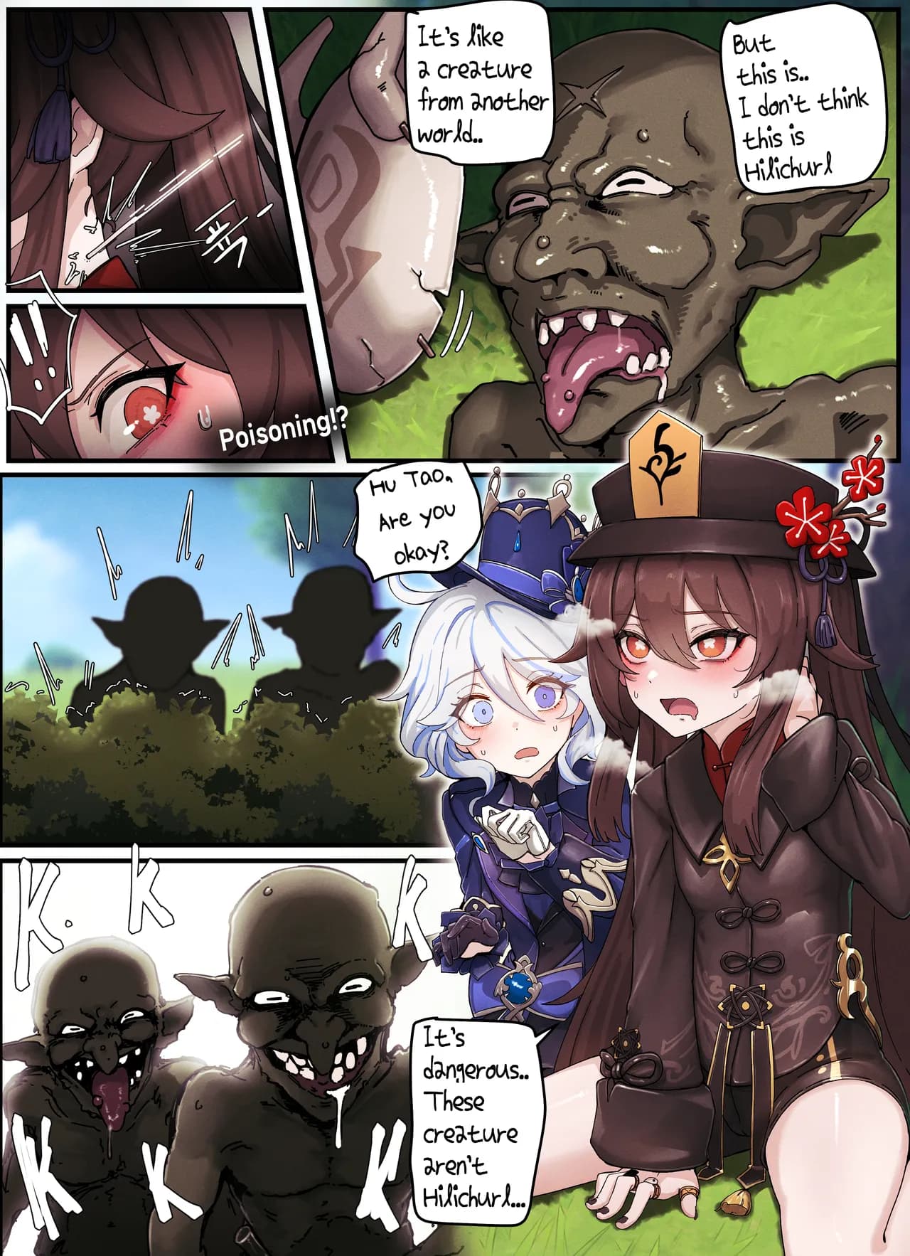 [Horori] Teyvat Gravure #08: Hu Tao & Furina (Genshin Impact) [English] [Uncensored] page 4