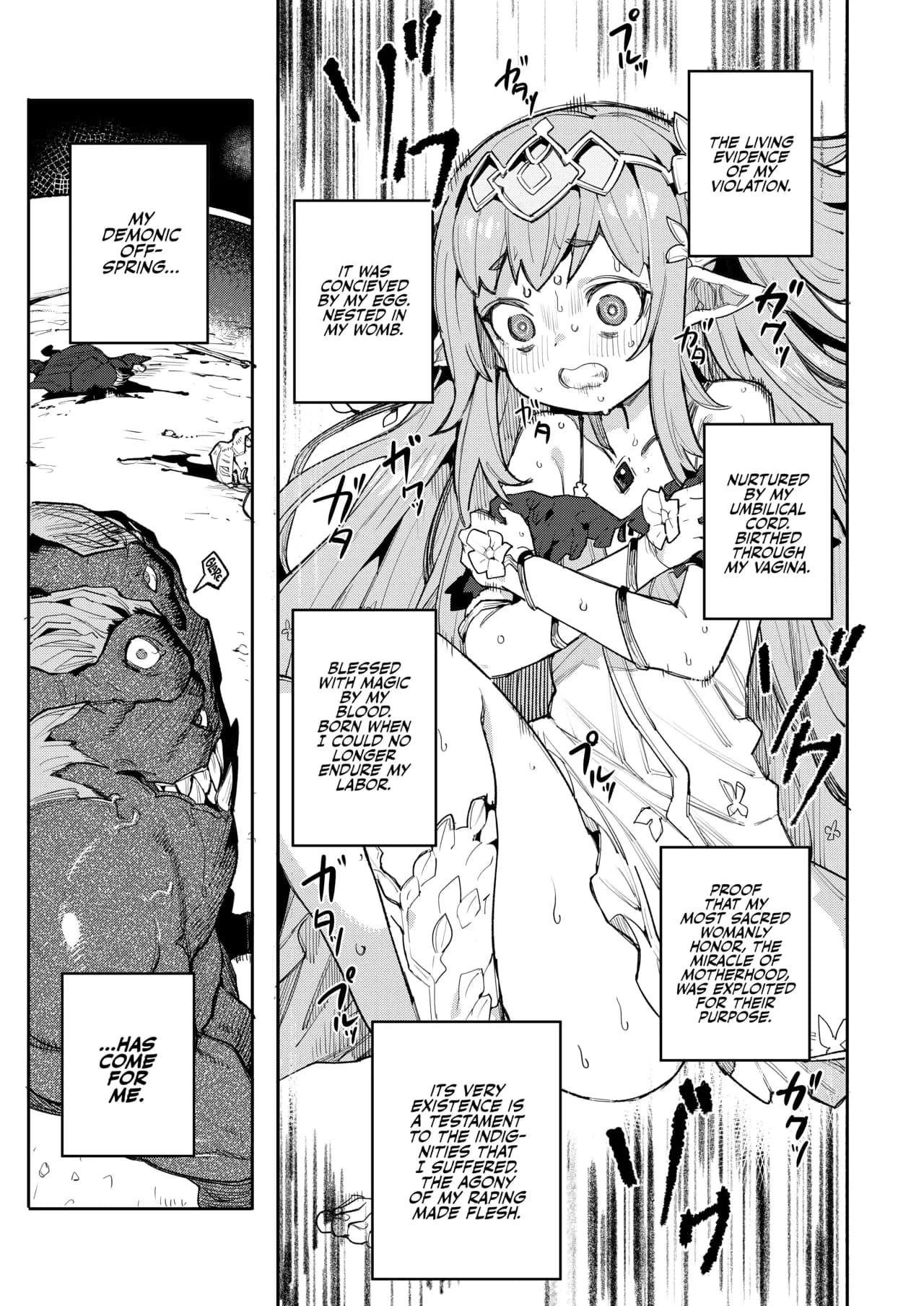 [I'm moralist (Yanagihara Mitsuki, InuSamrai, Henrybird)] Seirei Rougoku Nyehiru ~Choukyou Zumi no Osanai Shikyuu ni Kizamareru Koufuku Bunsho~ | Enslaved Nymph Nyehil - The Tale of a Broken Sow Whose Immature Womb Was Trained To Submit [English] [Xzosk]  page 13