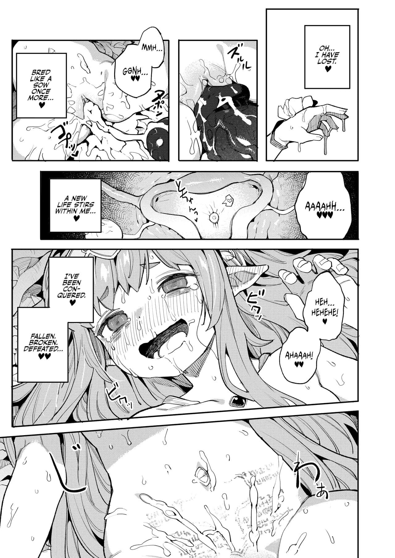 [I'm moralist (Yanagihara Mitsuki, InuSamrai, Henrybird)] Seirei Rougoku Nyehiru ~Choukyou Zumi no Osanai Shikyuu ni Kizamareru Koufuku Bunsho~ | Enslaved Nymph Nyehil - The Tale of a Broken Sow Whose Immature Womb Was Trained To Submit [English] [Xzosk]  page 21