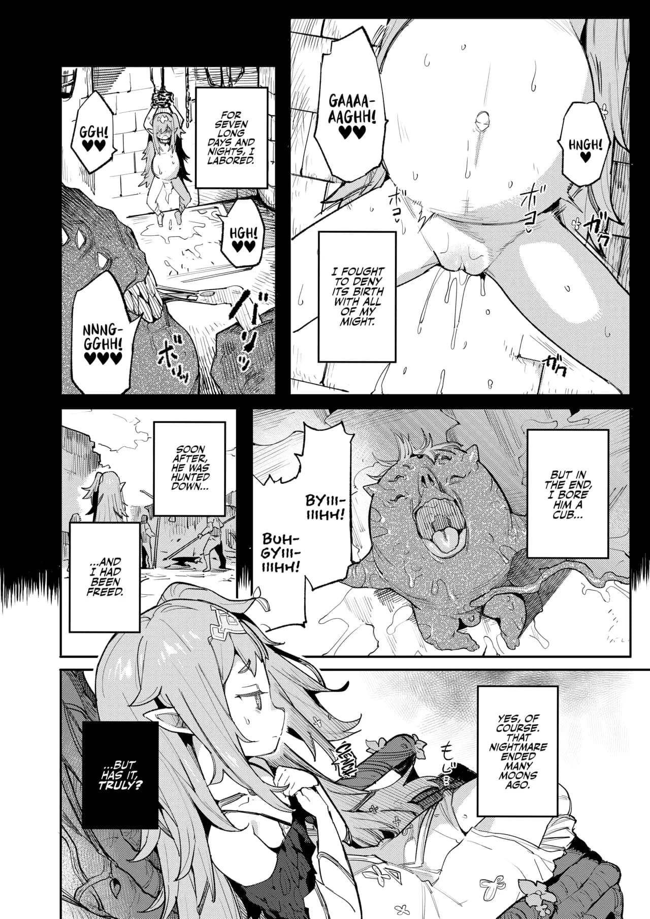 [I'm moralist (Yanagihara Mitsuki, InuSamrai, Henrybird)] Seirei Rougoku Nyehiru ~Choukyou Zumi no Osanai Shikyuu ni Kizamareru Koufuku Bunsho~ | Enslaved Nymph Nyehil - The Tale of a Broken Sow Whose Immature Womb Was Trained To Submit [English] [Xzosk]  page 8