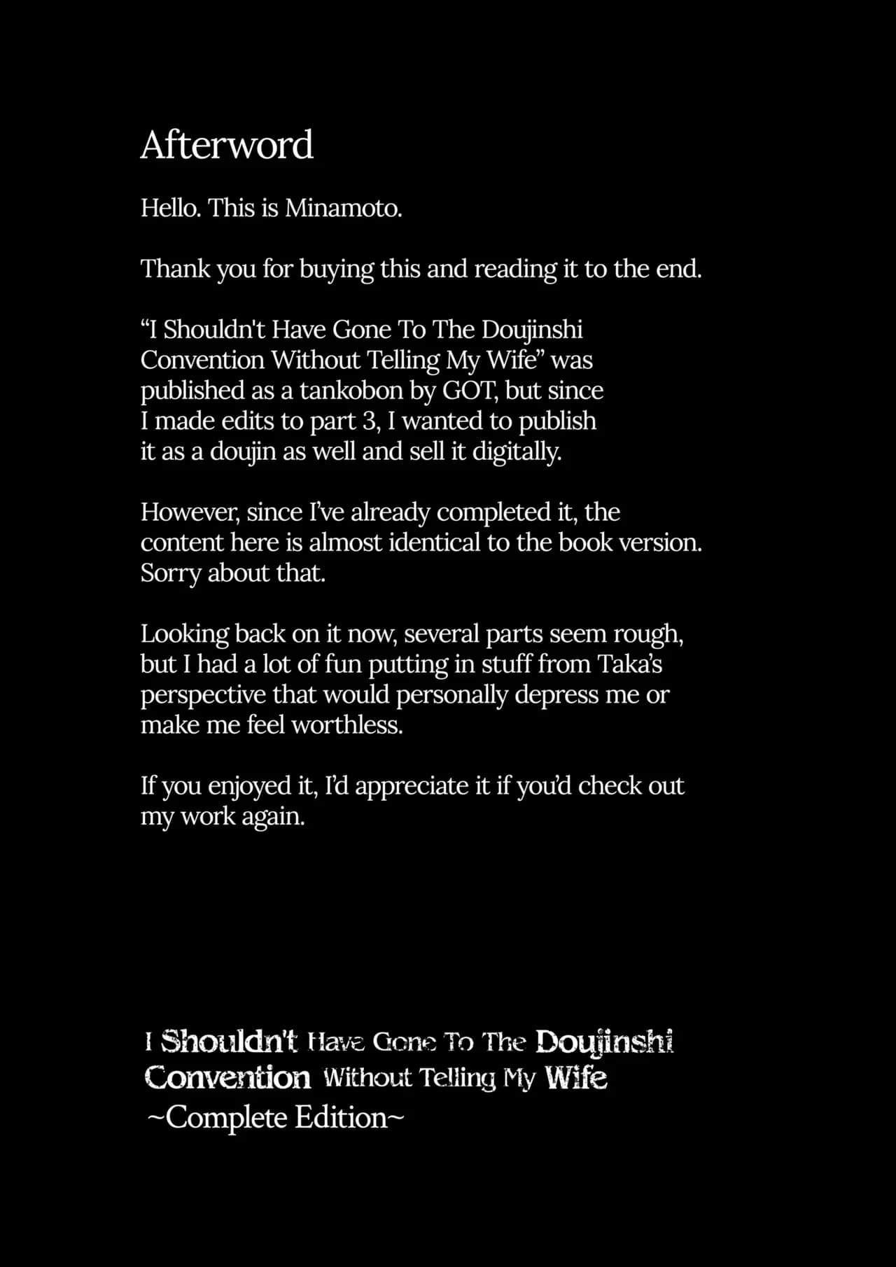 [Hatake no Oniku (Minamoto)] I Shouldn't Have Gone To The Doujinshi Convention Without Telling My Wife - Complete Edition [2d-market.com] [Decensored] [Digital] page 120