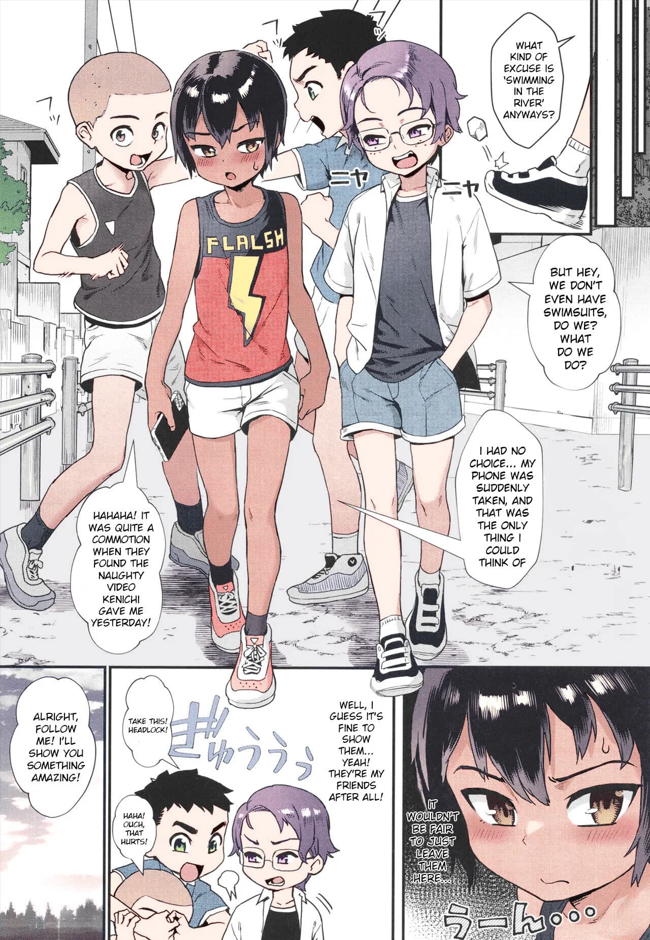 [Jairou] Shounen ga Otona ni Natta Natsu Ch. 1-4 [English] [Colorized] [Decensored] page 40