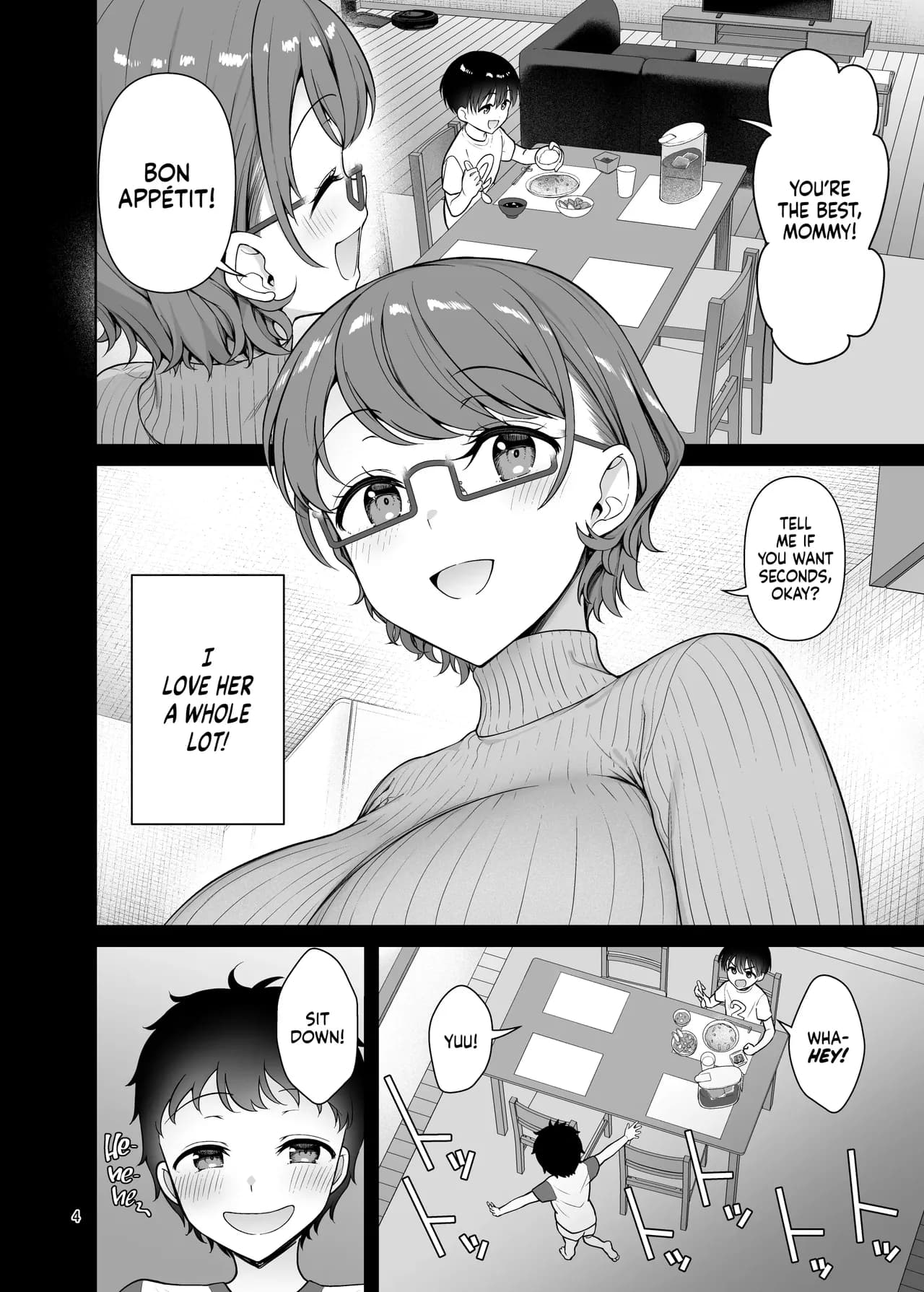 [Akapenguin (Asahina Hikage)] Boku no Mama wa Otouto no Mae de dake Dosukebe ni Naru | My Mom Turns Into a Slut for My Little Brother, and Him Alone [English] [Sloppy Seconds] [Decensored] [Digital] page 4