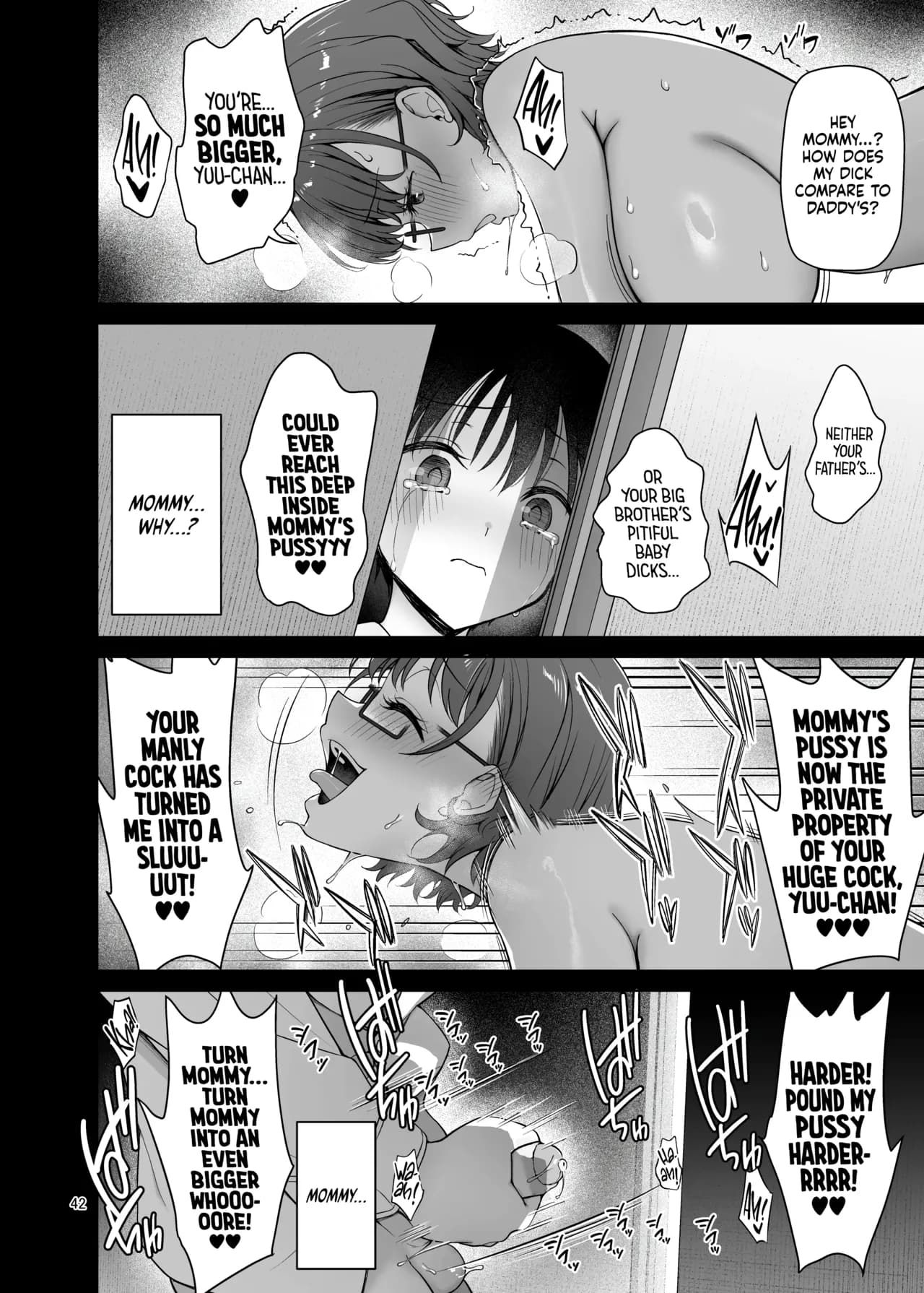 [Akapenguin (Asahina Hikage)] Boku no Mama wa Otouto no Mae de dake Dosukebe ni Naru | My Mom Turns Into a Slut for My Little Brother, and Him Alone [English] [Sloppy Seconds] [Decensored] [Digital] page 42