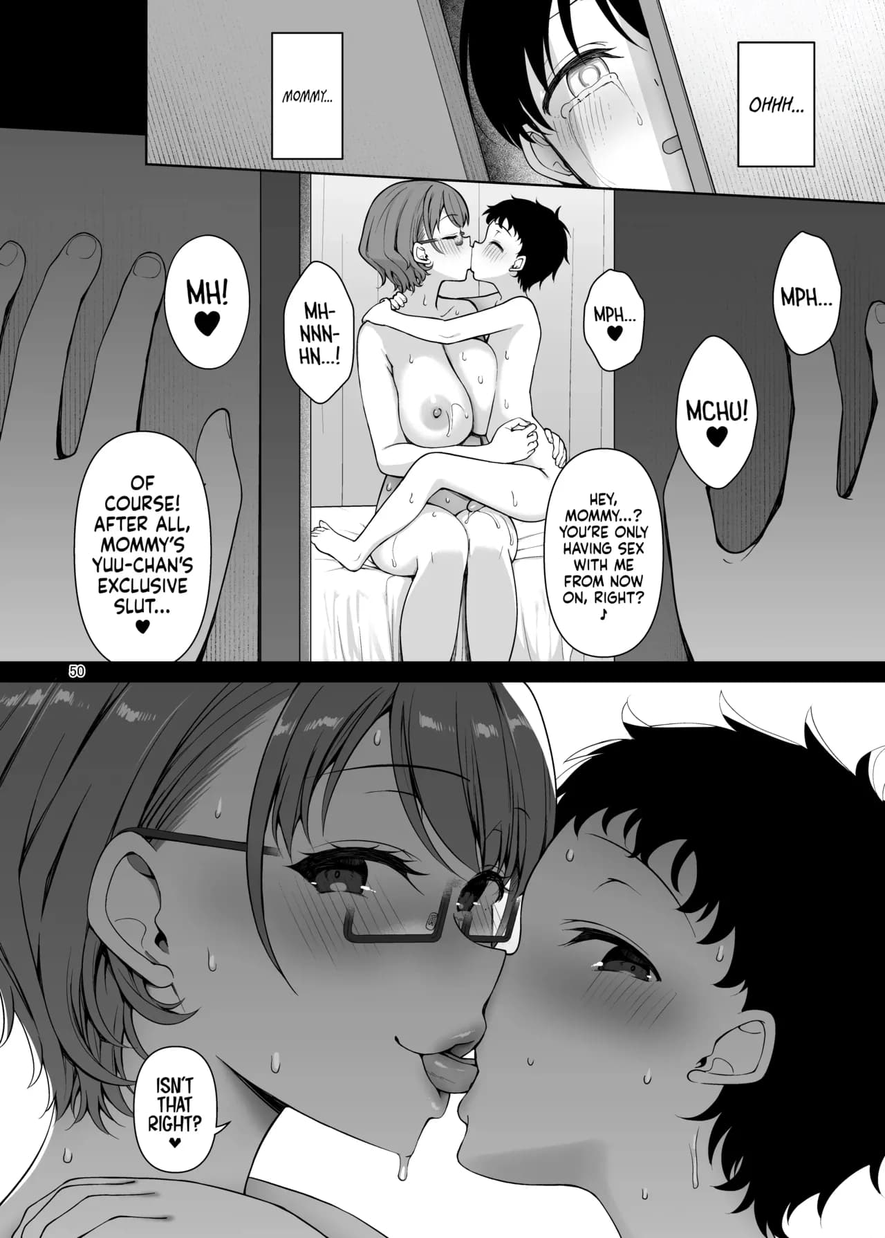 [Akapenguin (Asahina Hikage)] Boku no Mama wa Otouto no Mae de dake Dosukebe ni Naru | My Mom Turns Into a Slut for My Little Brother, and Him Alone [English] [Sloppy Seconds] [Decensored] [Digital] page 50