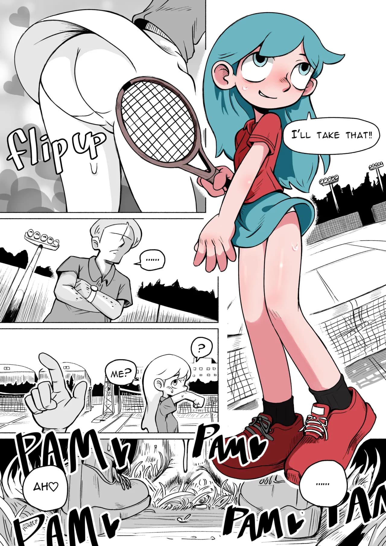 [Sumirechan] Hilda after tennis play (Hilda) [Japanese, English] page 1